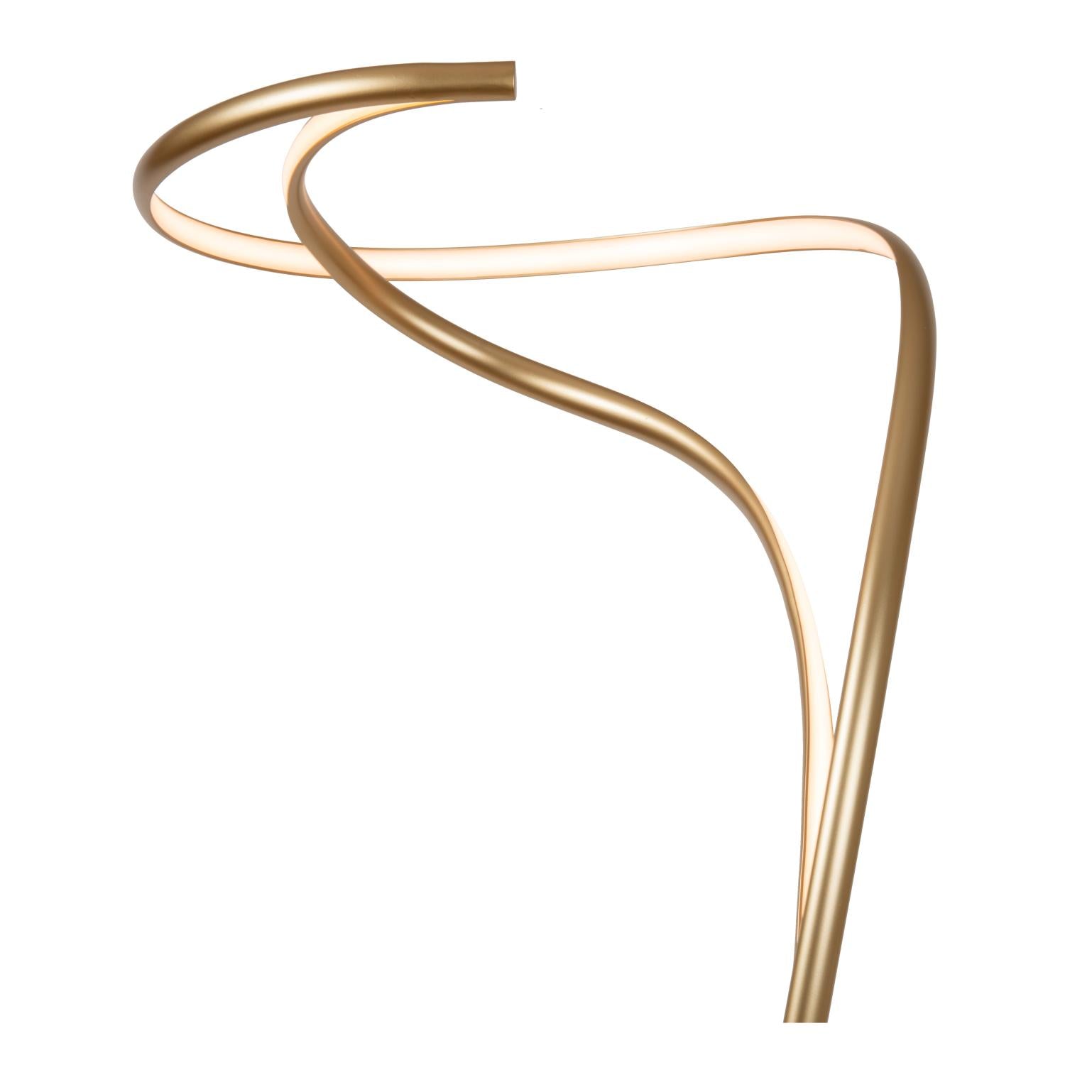 Lucide SARDANA - Vloerlamp - Ø 44 cm - LED Dimb. - 1x28W 2700K - Mat Goud / Messing | Premium - KwaliteitWonen.nl
