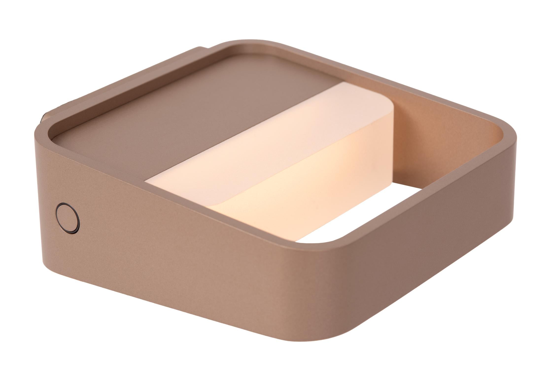 Lucide SILVI - Oplaadbare Wandlamp - Accu/Batterij - LED Dimb. - 1x3,7W 2700K - Koffie | Premium - KwaliteitWonen.nl