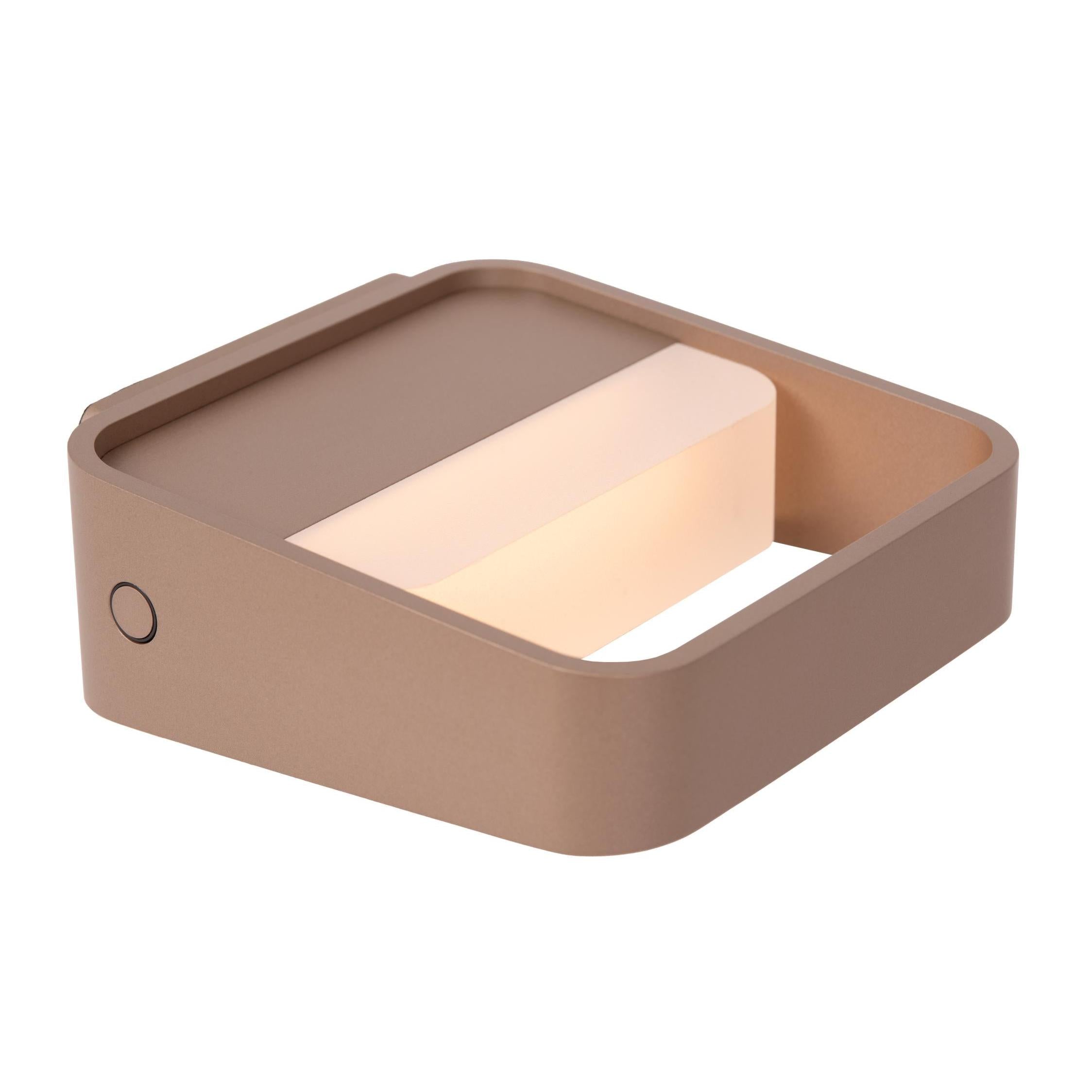 Lucide SILVI - Oplaadbare Wandlamp - Accu/Batterij - LED Dimb. - 1x3,7W 2700K - Koffie | Premium - KwaliteitWonen.nl