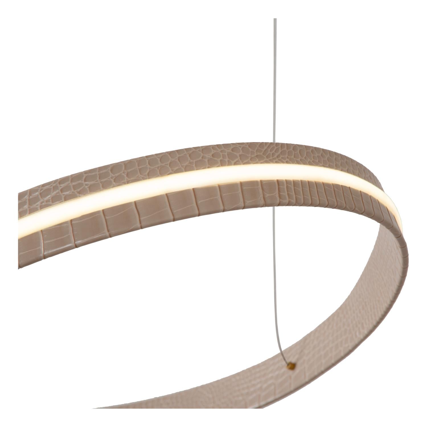 Lucide SLALOM - Hanglamp - LED Dimb. - CCT - 1x80W 2200K/4000K - Beige | Premium - KwaliteitWonen.nl