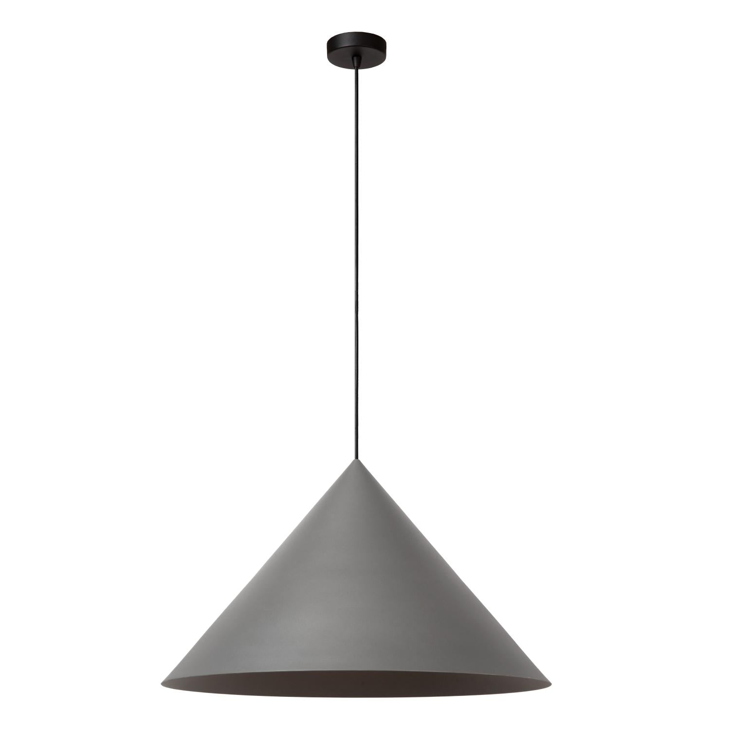 Lucide SPITZE - Hanglamp - Ø 60 cm - 1xE27 - Grijs | Vibes - KwaliteitWonen.nl