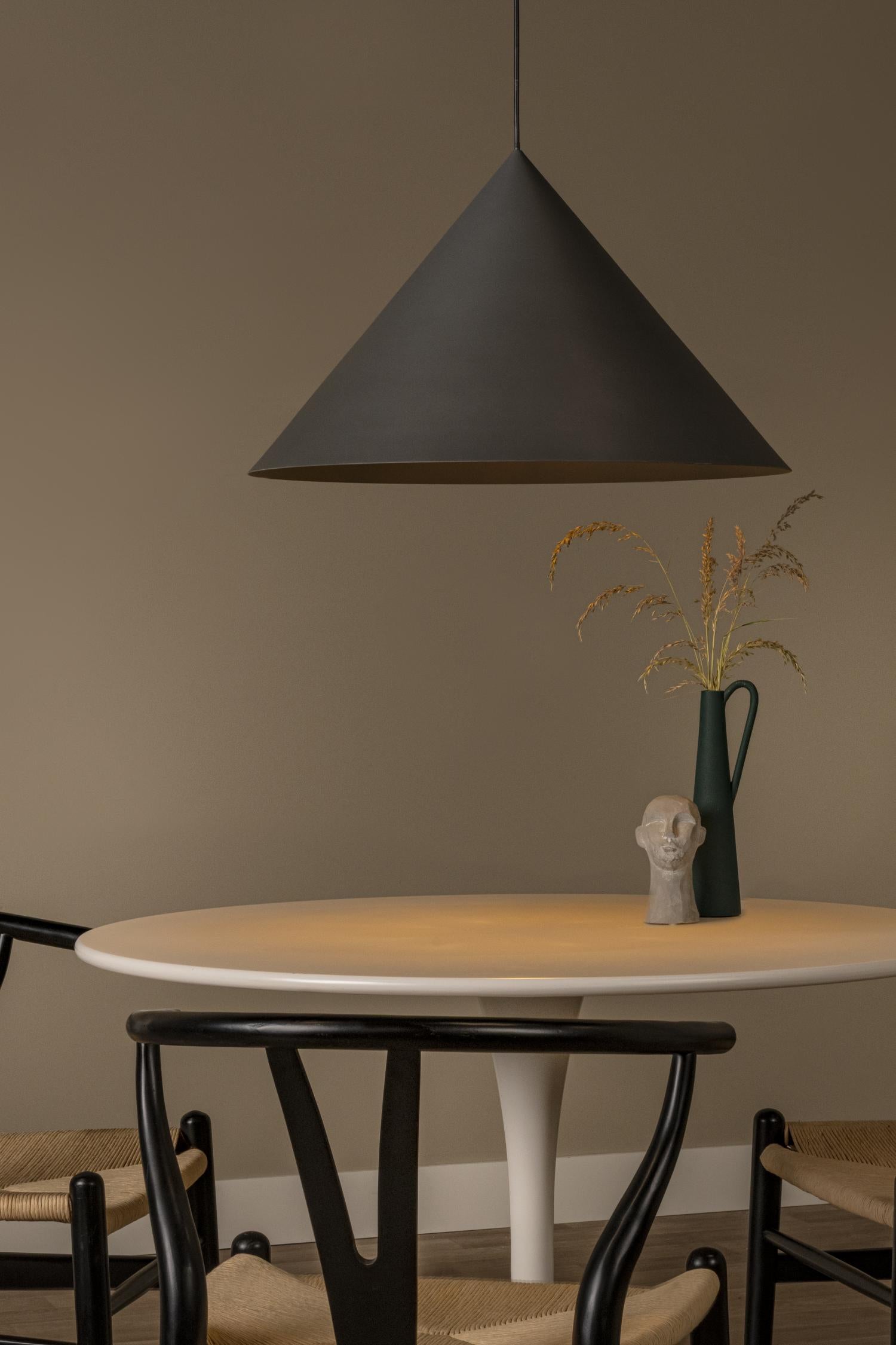 Lucide SPITZE - Hanglamp - Ø 60 cm - 1xE27 - Grijs | Vibes - KwaliteitWonen.nl