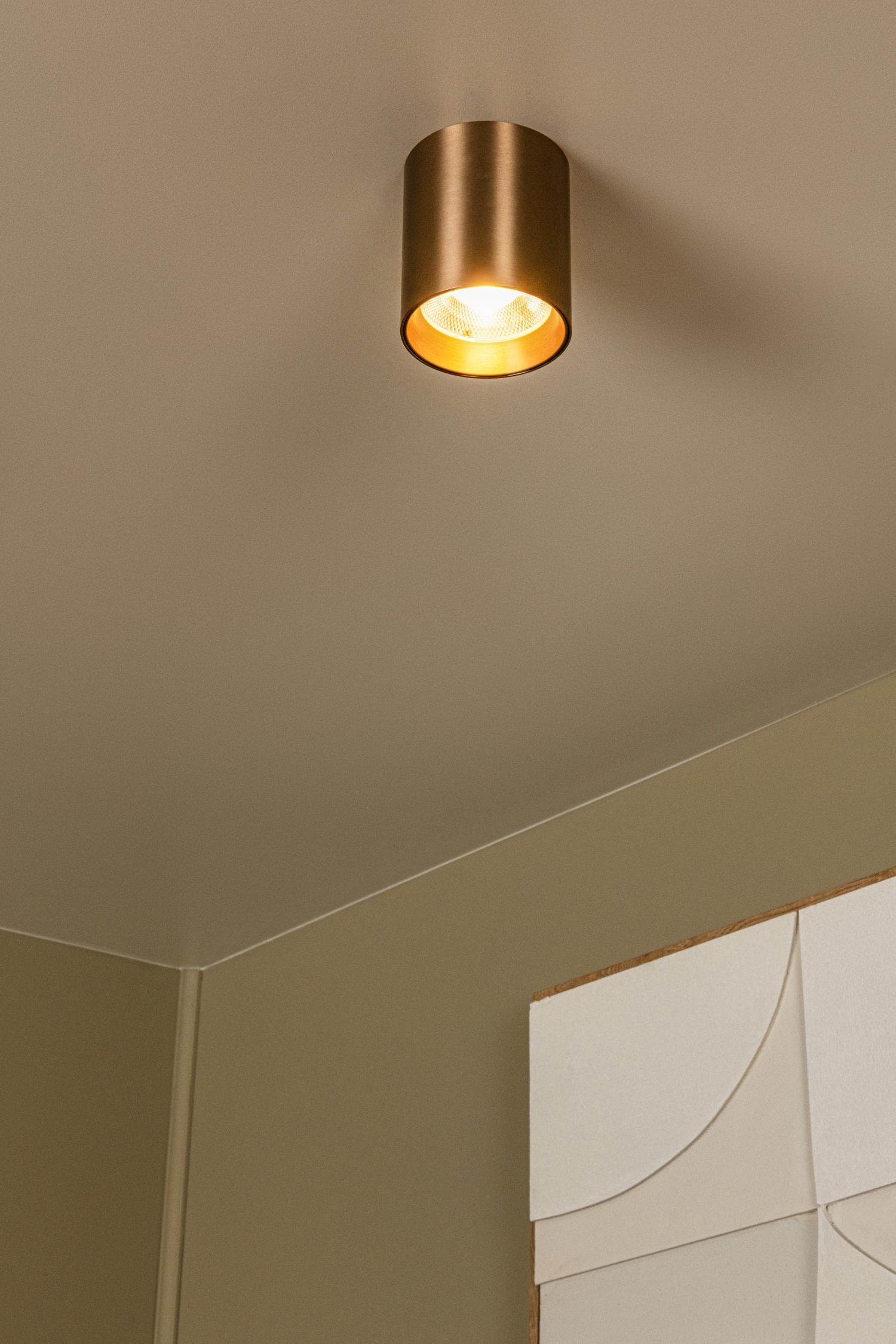 Lucide STRAXX - Plafondspot - Ø 8 cm - LED Dimb. - CCT - 1x15W 2700K/4000K - Champagne kleur | Premium - KwaliteitWonen.nl