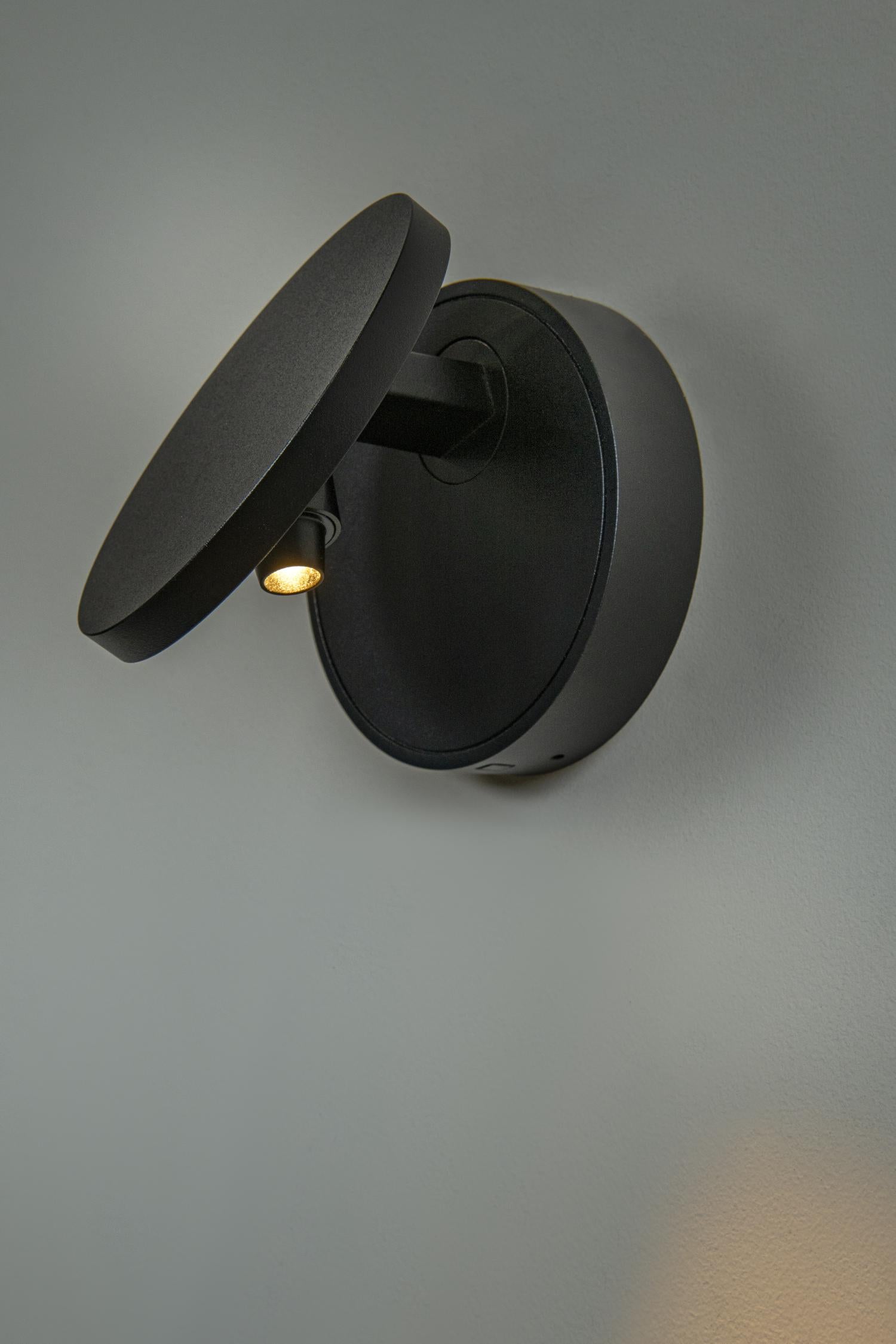 Lucide UFOR - Wandlamp - Ø 12 cm - LED Dim to warm - 1800K/3000K - Zwart | Premium - KwaliteitWonen.nl