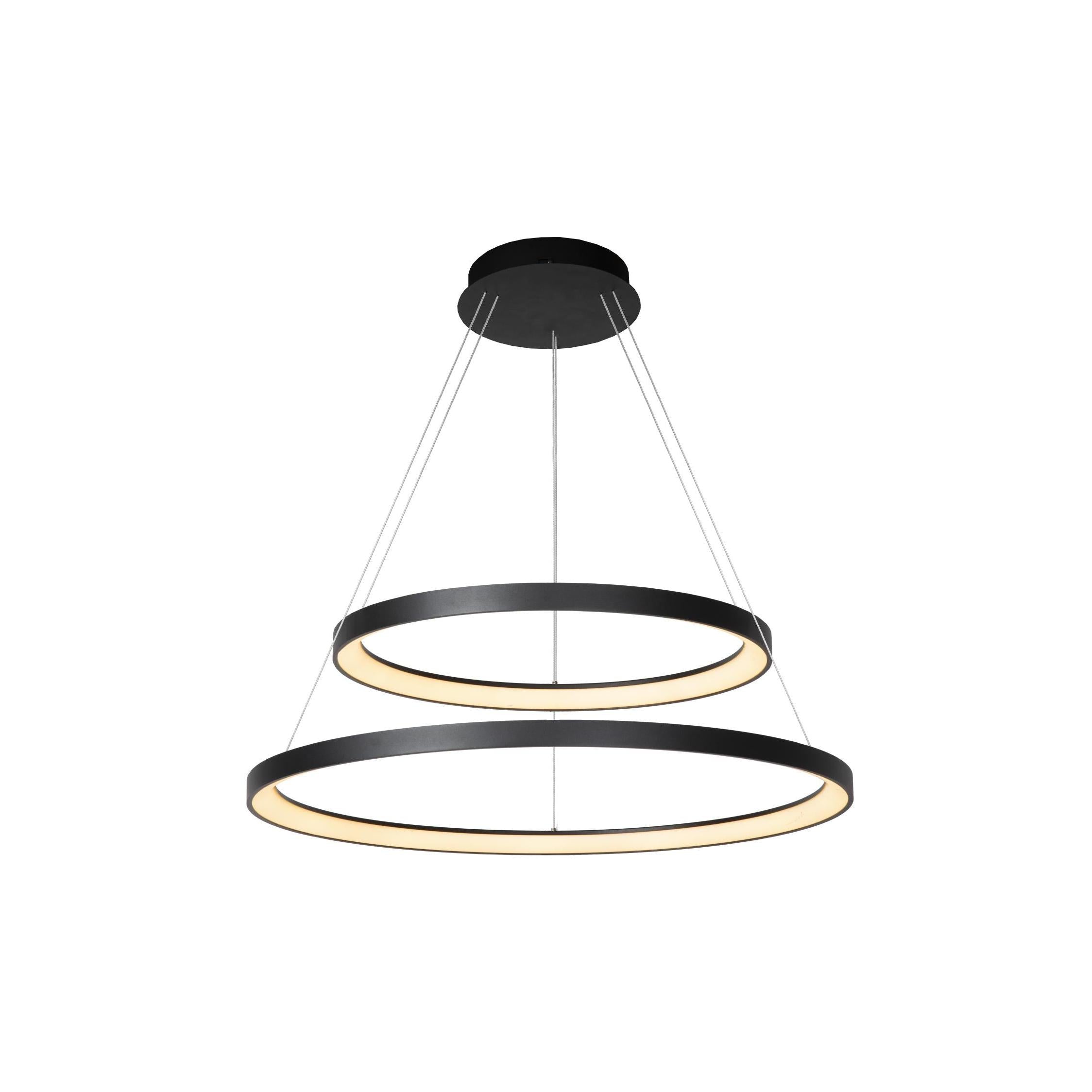 Lucide VIDAL - Hanglamp - Ø 78 cm - LED Dimb. - 1x92W 2700K - Zwart | Premium - KwaliteitWonen.nl