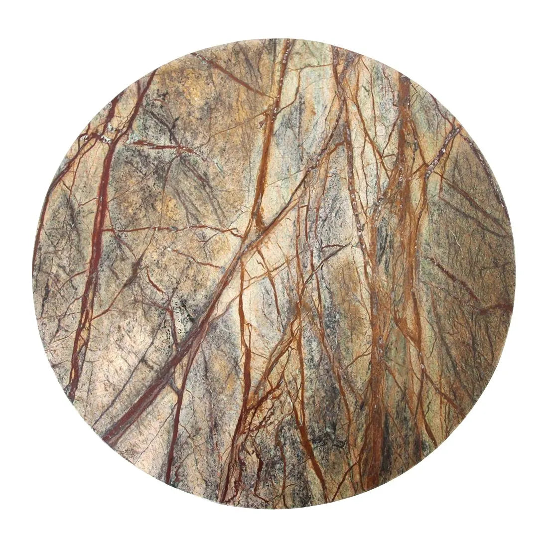Raw Materials Bijzettafel Bizar Rond 50cm Marmer Bruin - KwaliteitWonen.nl