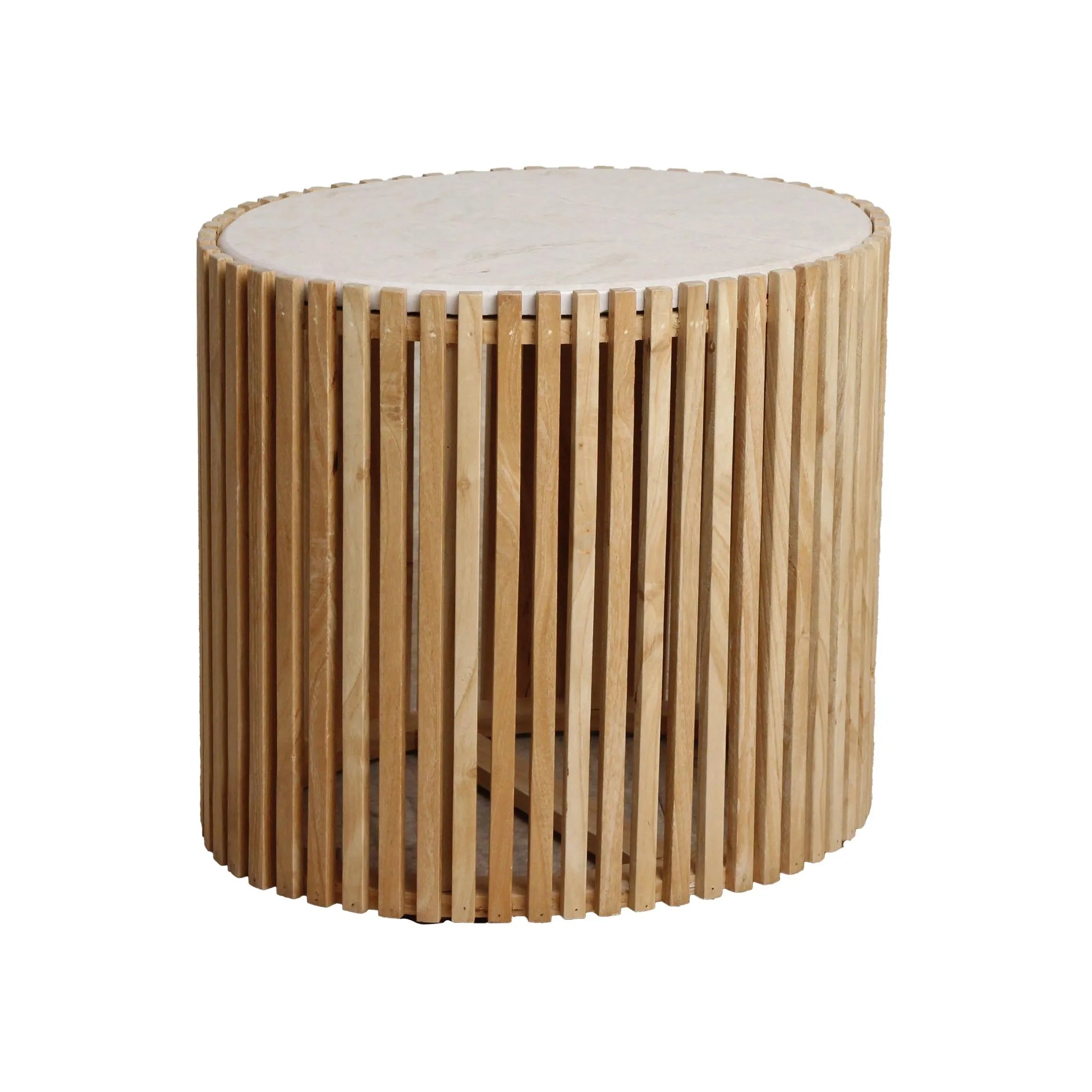 Raw Materials Bijzettafel Infinity Ovaal 52x42cm Marmer Naturel - KwaliteitWonen.nl