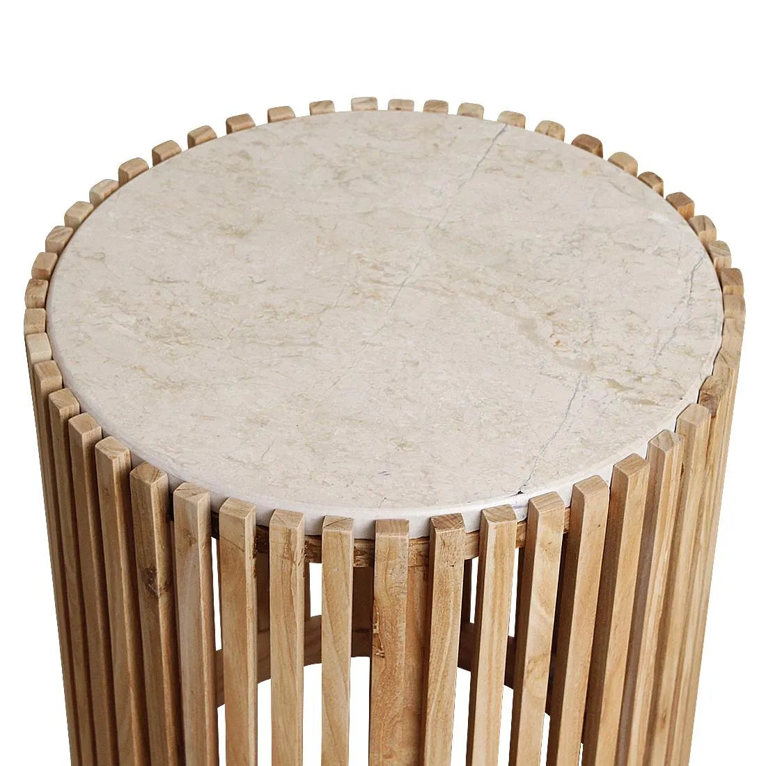 Raw Materials Bijzettafel Infinity Rond 40cm Marmer Naturel - KwaliteitWonen.nl