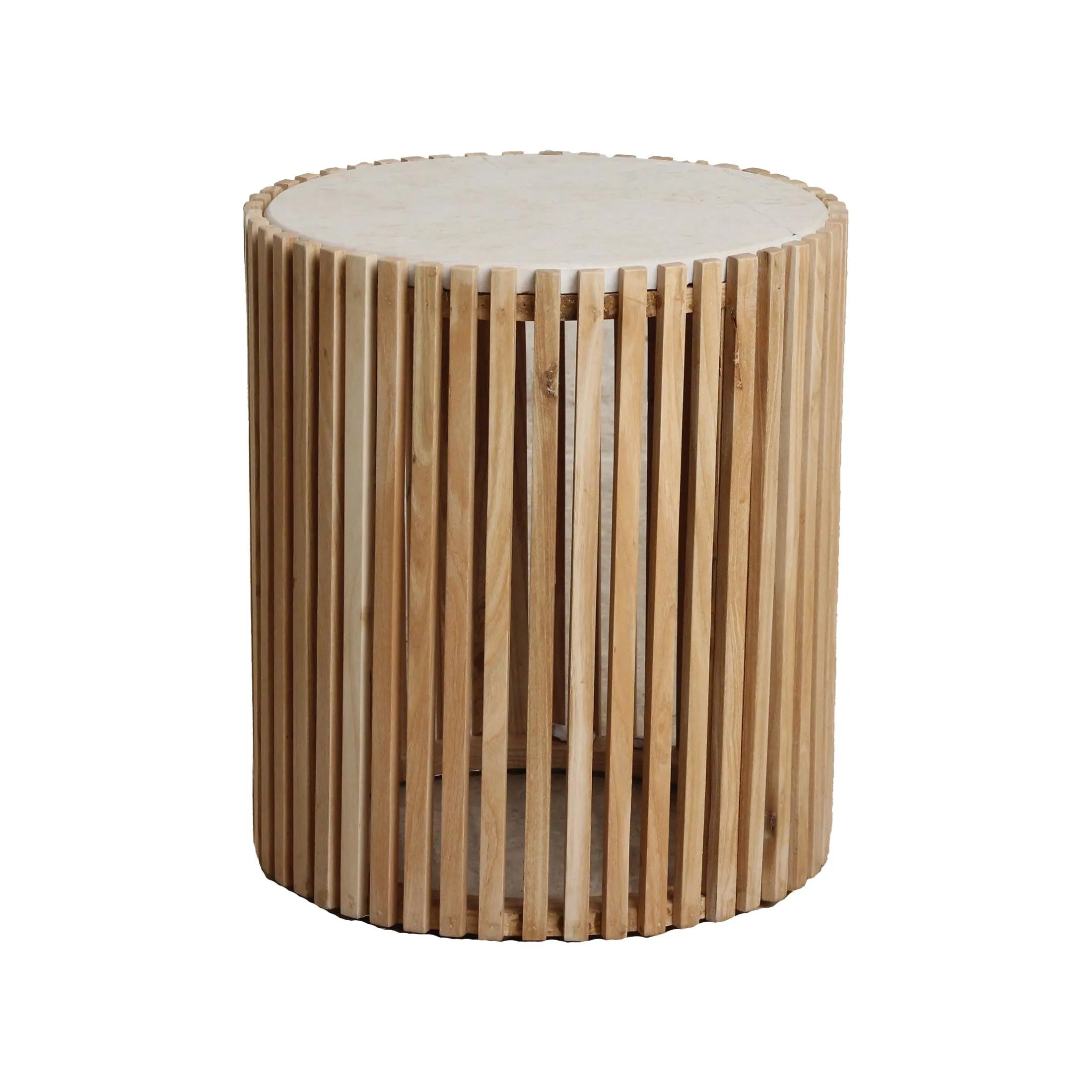 Raw Materials Bijzettafel Infinity Rond 40cm Marmer Naturel - KwaliteitWonen.nl