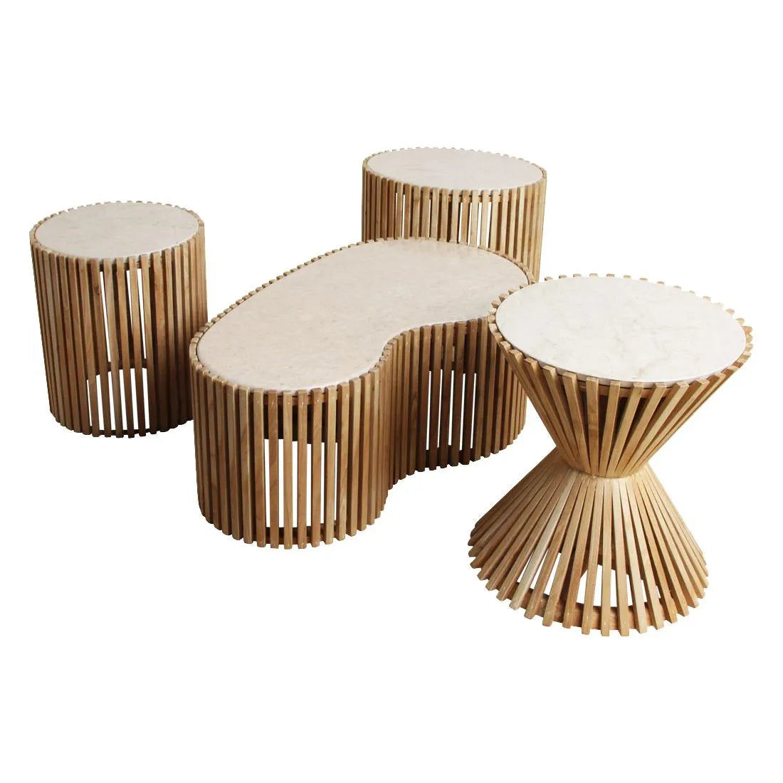 Raw Materials Bijzettafel Infinity Rond 40cm Marmer Naturel - KwaliteitWonen.nl