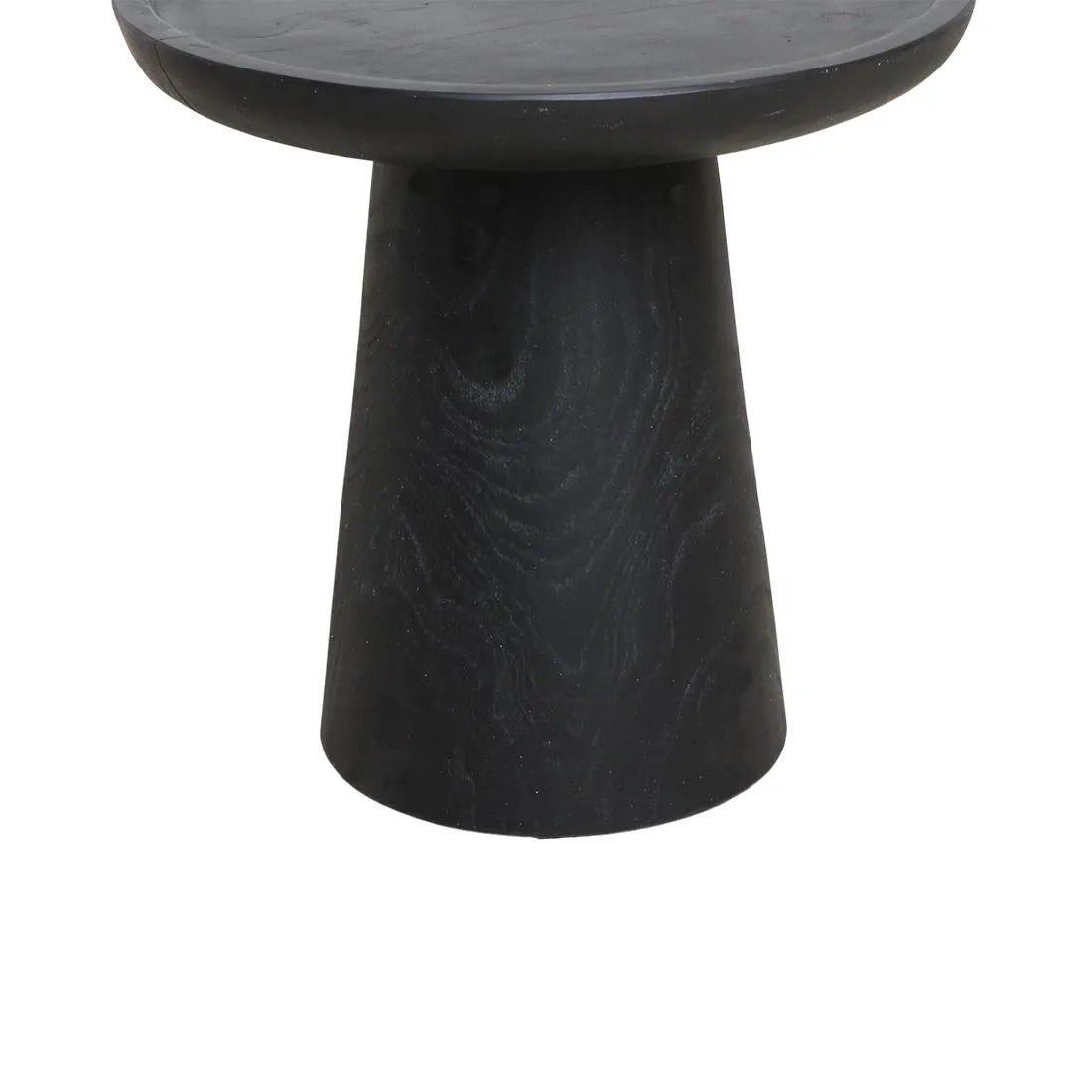 Raw Materials Bijzettafel Nero Dusk Rond 40cm Teakhout Zwart - KwaliteitWonen.nl
