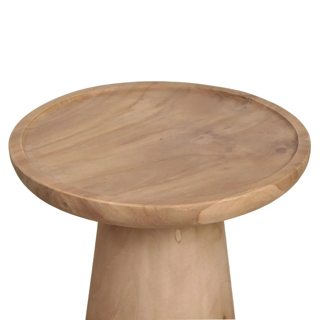 Raw Materials Bijzettafel Nero Ray Rond 40cm Teakhout - KwaliteitWonen.nl