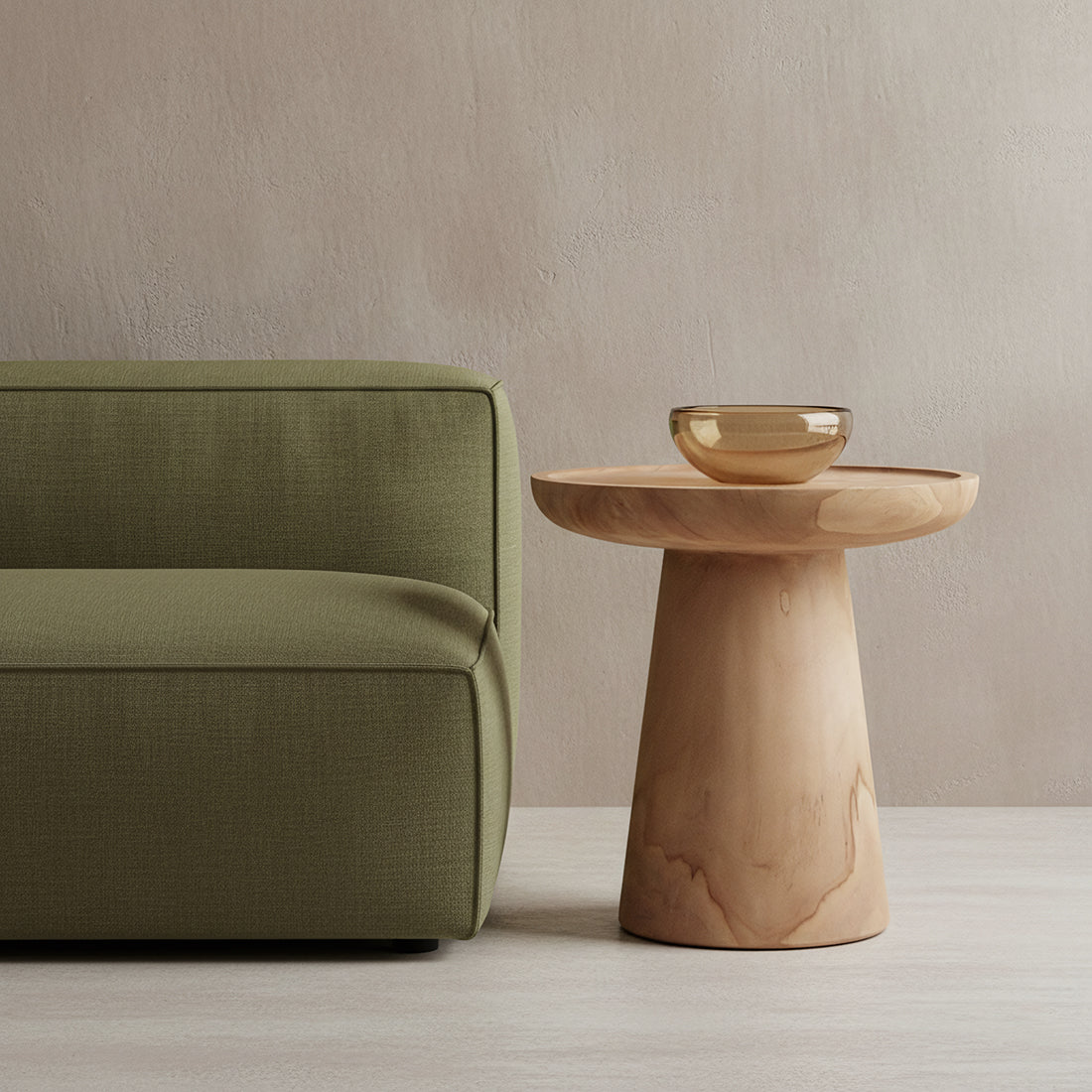Raw Materials Bijzettafel Nero Ray Rond 40cm Teakhout - KwaliteitWonen.nl