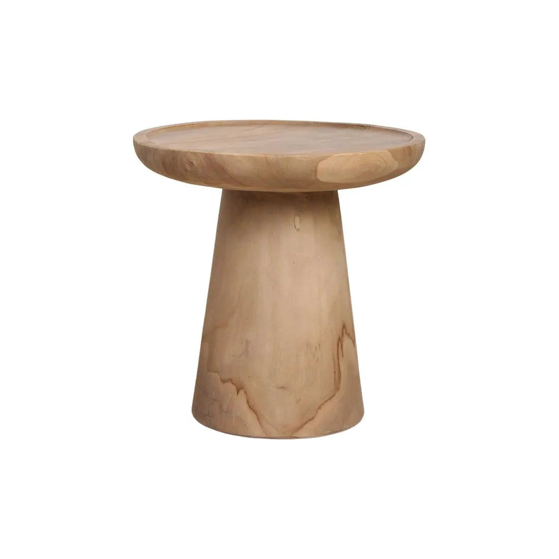 Raw Materials Bijzettafel Nero Ray Rond 40cm Teakhout - KwaliteitWonen.nl