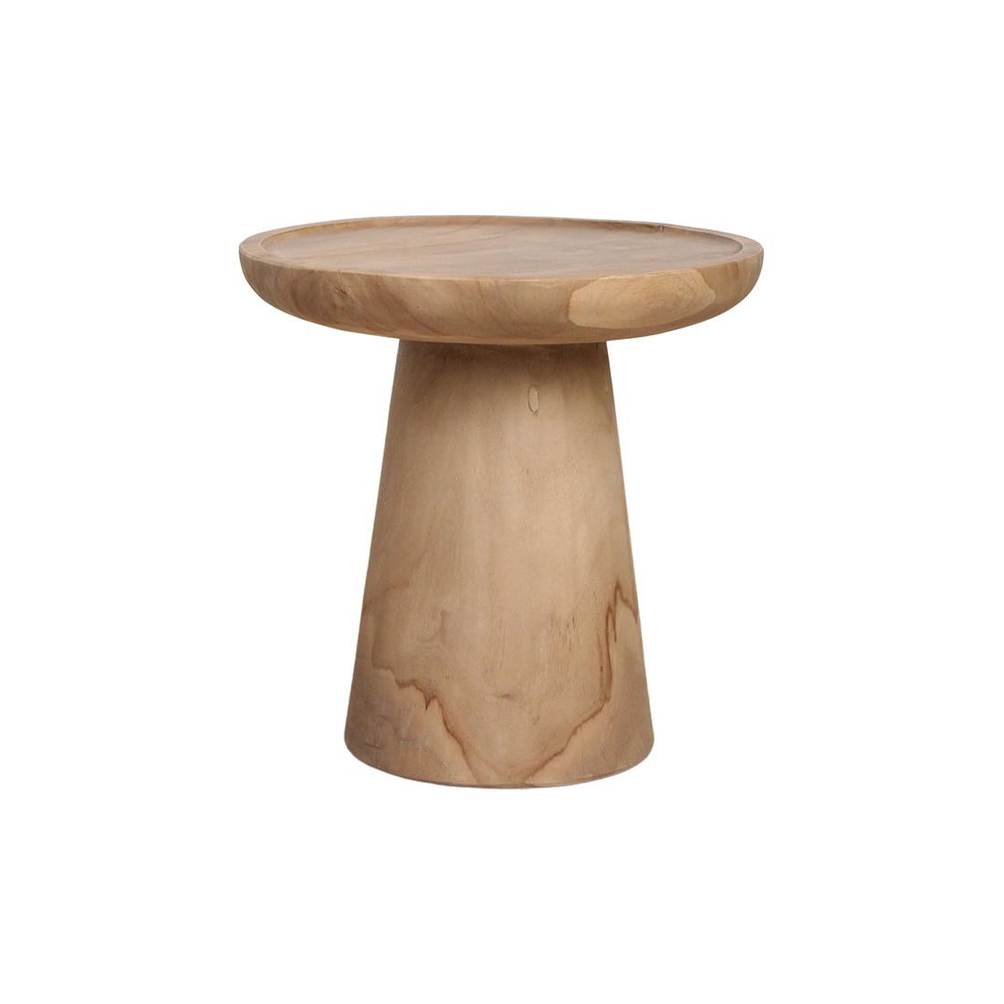 Raw Materials Bijzettafel Nero Ray Rond 40cm Teakhout-Kwaliteitwonen.nl