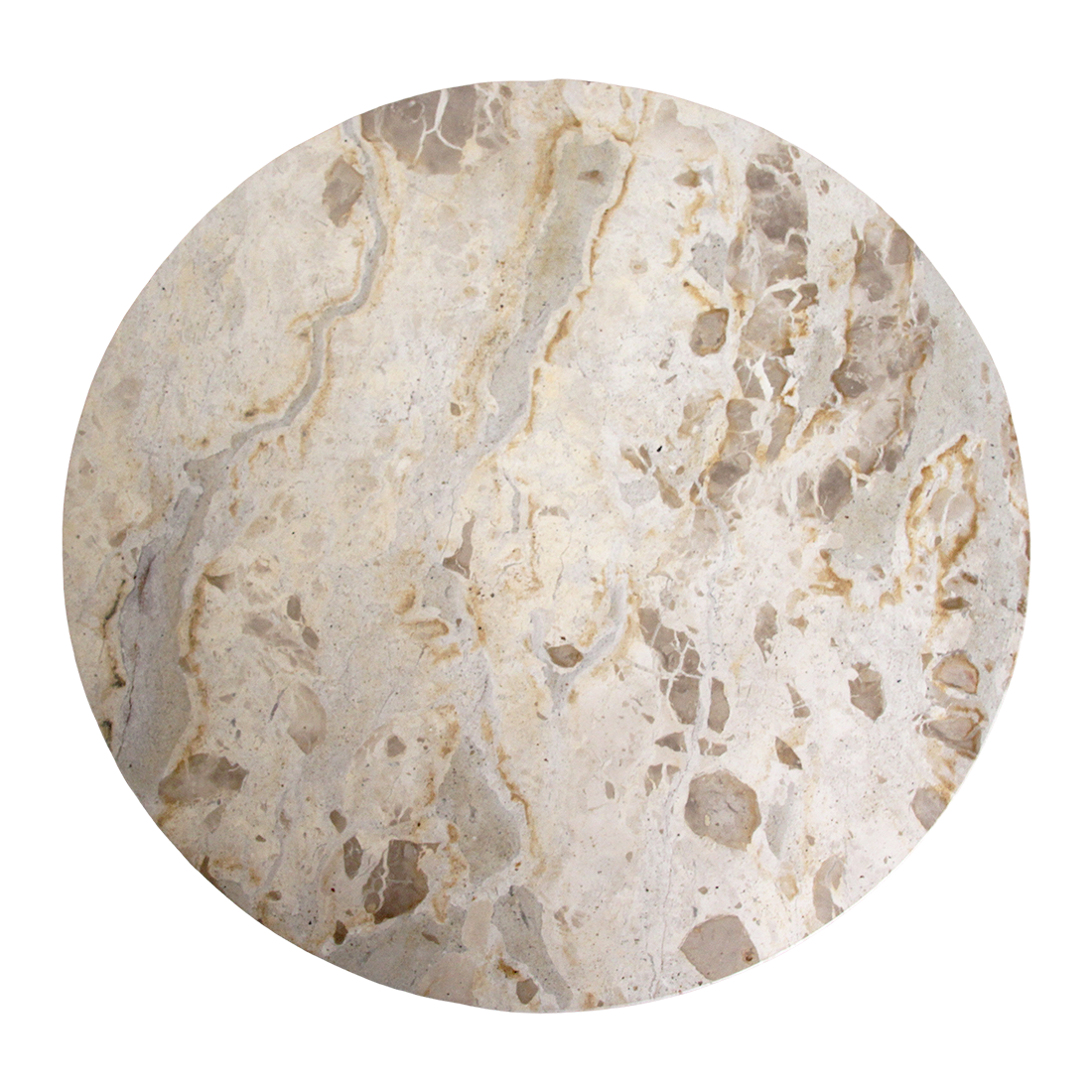 Raw Materials Bijzettafel Rond 50cm Marmer Créme - KwaliteitWonen.nl