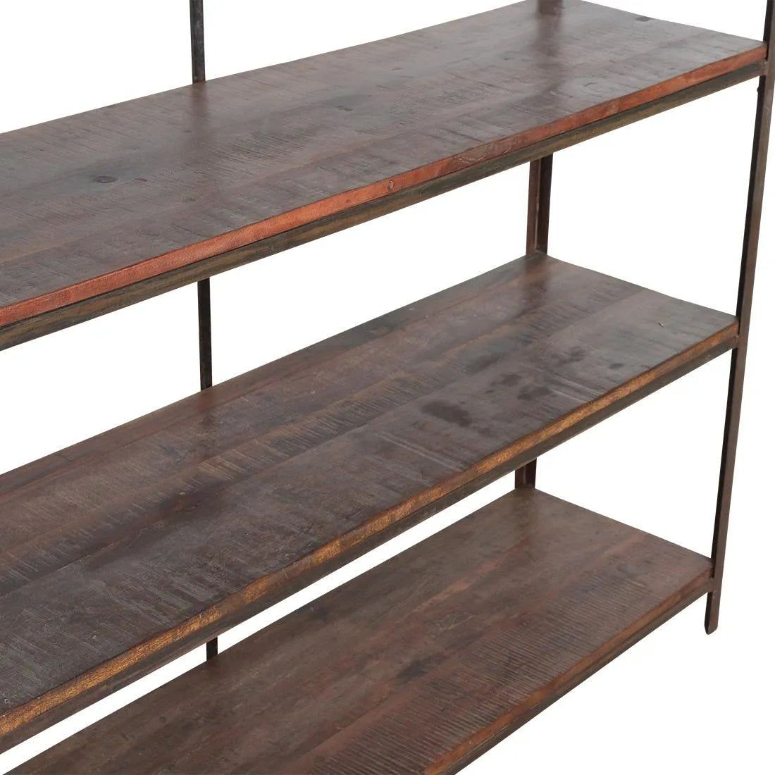 Raw Materials Boekenkast Fabrieks IJzeren Rek Met Houten Planken - KwaliteitWonen.nl
