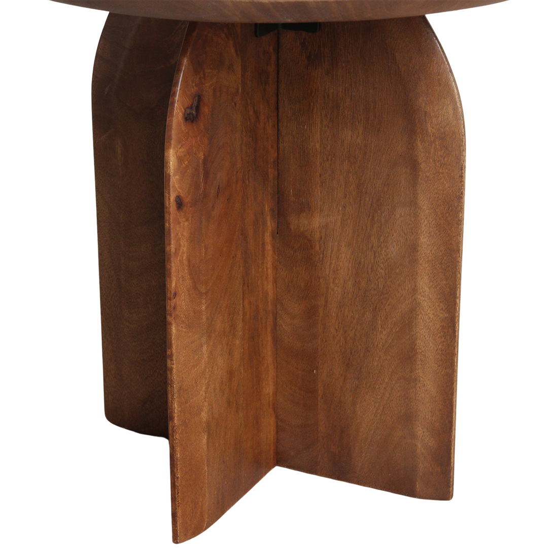 Raw Materials Bullnose Mangohouten Bijzettafel Cross Ø 50 Cm - KwaliteitWonen.nl