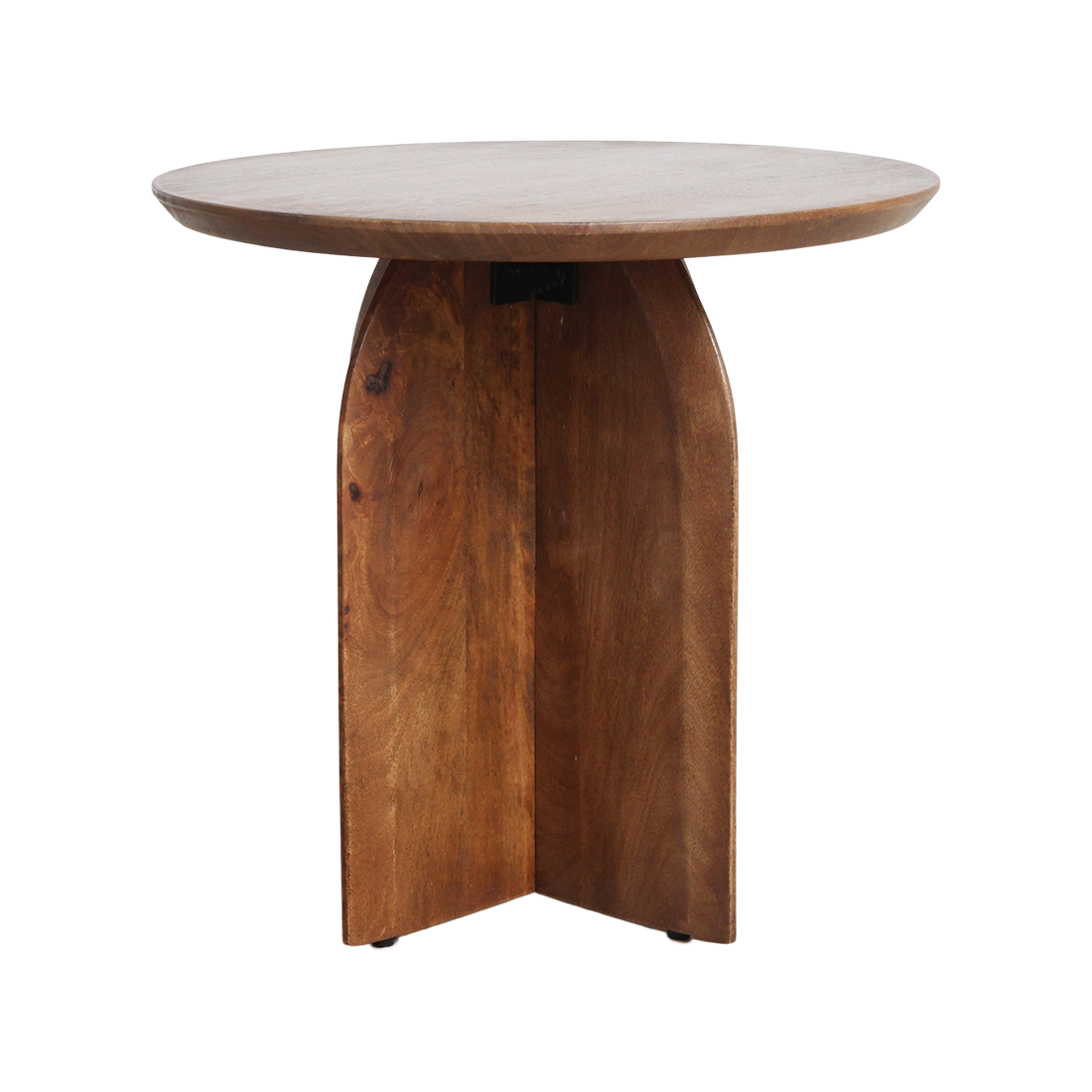 Raw Materials Bullnose Mangohouten Bijzettafel Cross Ø 50 Cm - KwaliteitWonen.nl
