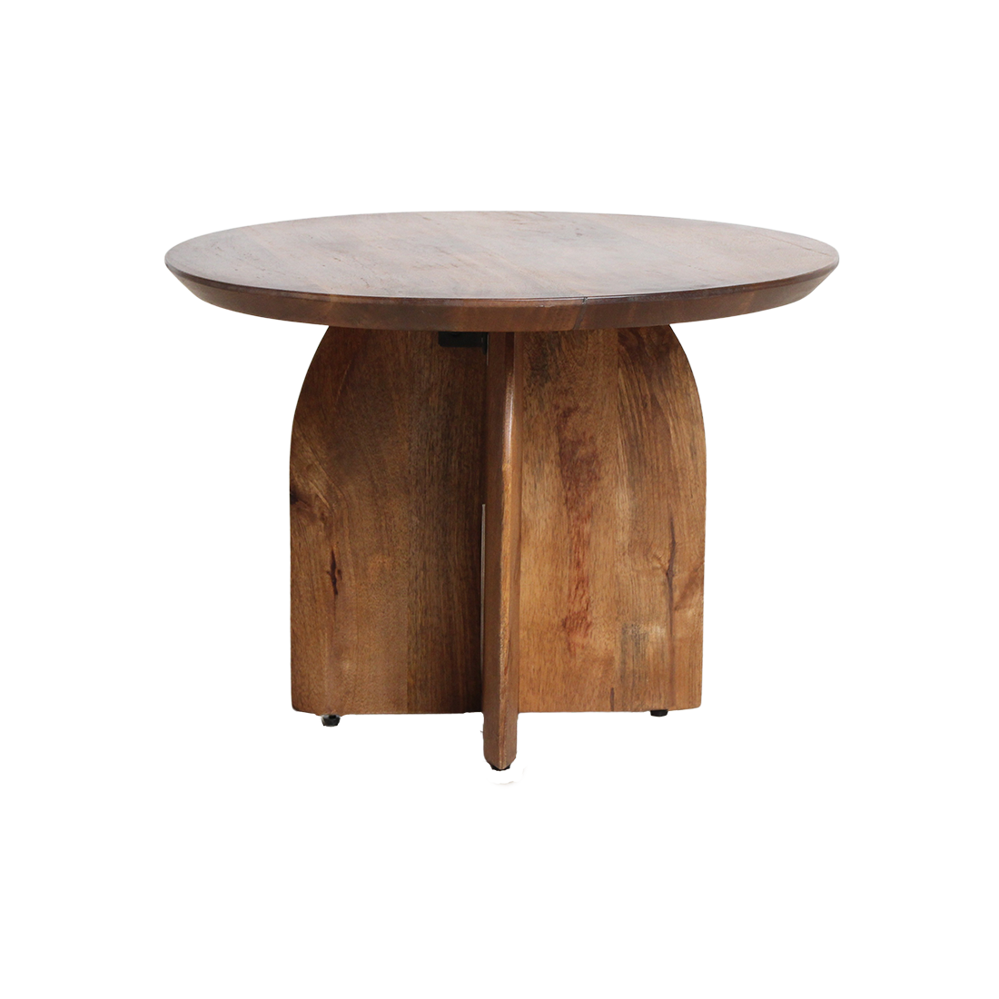 Raw Materials Bullnose Mangohouten Bijzettafel Cross Ø 55 Cm - KwaliteitWonen.nl