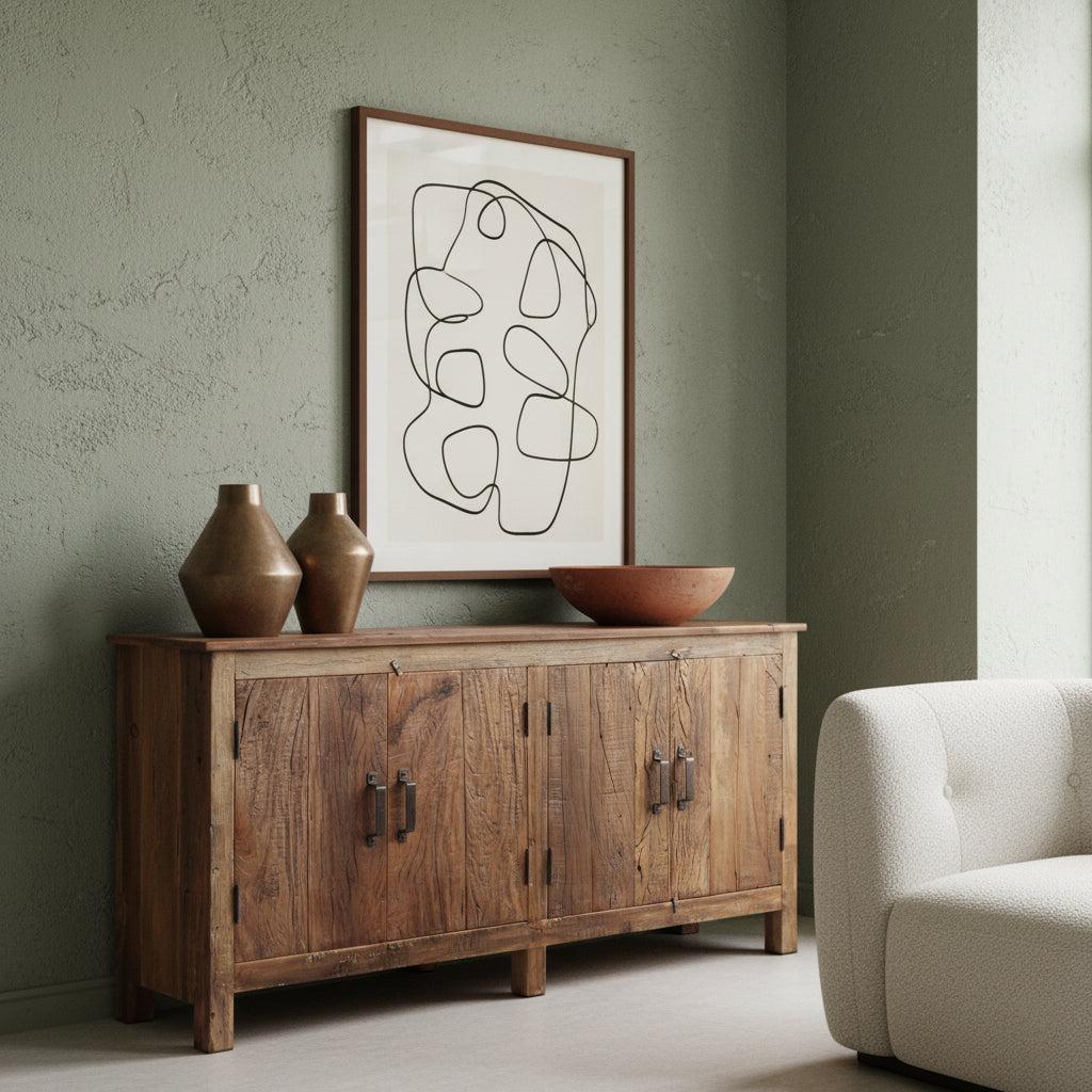 Raw Materials Dressoir Farmwood 4-deurs Gerecycled Hout - KwaliteitWonen.nl