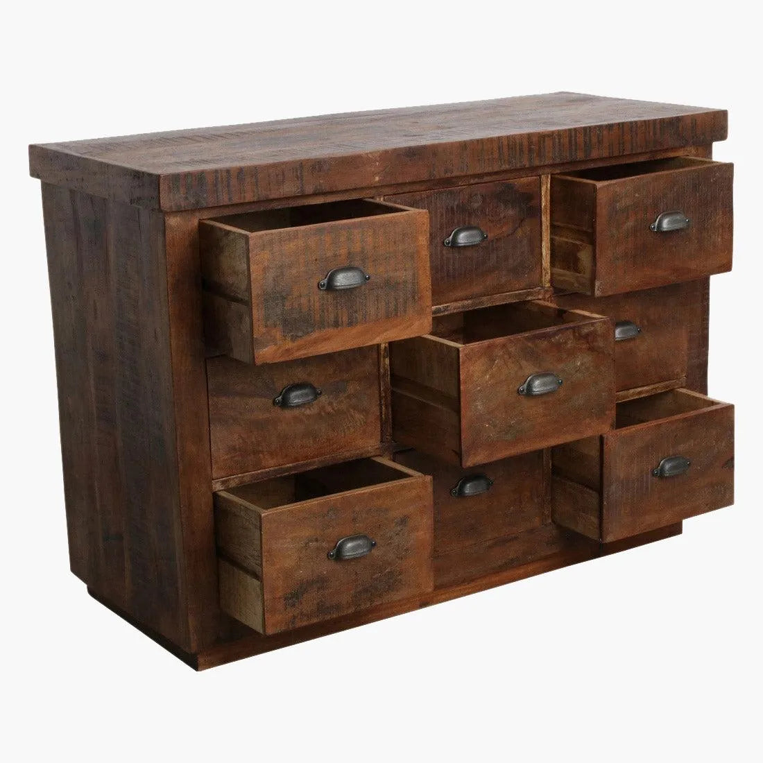 Raw Materials Dressoir Hout Bruin 9 Lades - KwaliteitWonen.nl