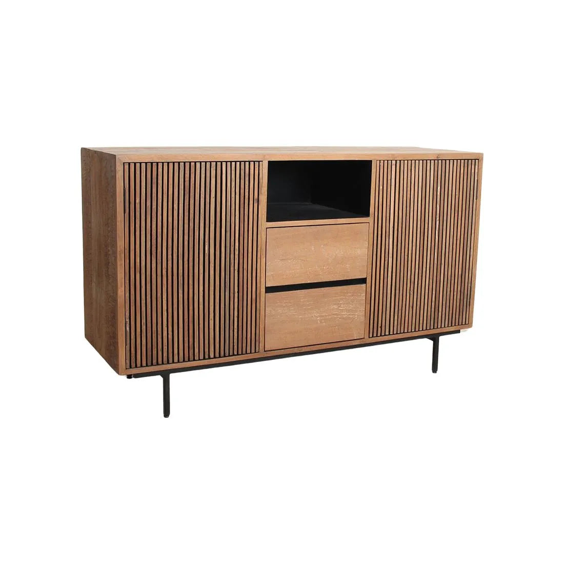 Raw Materials Dressoir Rhythm 140x45cm Teakhout-Kwaliteitwonen.nl