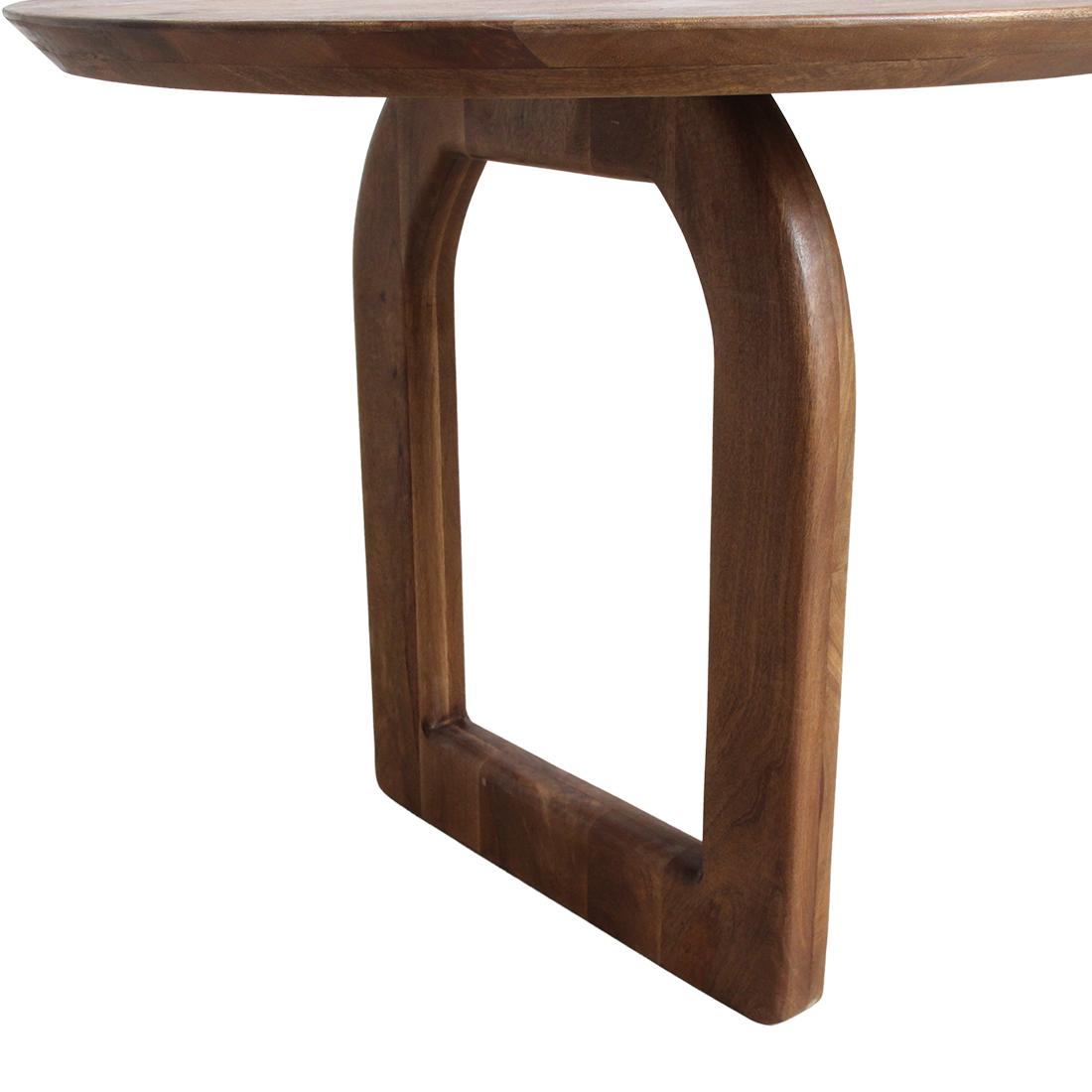 Raw Materials Eettafel Bullnose Ovaal 200x90cm Bruin Mangohout - Mix Onderstel - KwaliteitWonen.nl