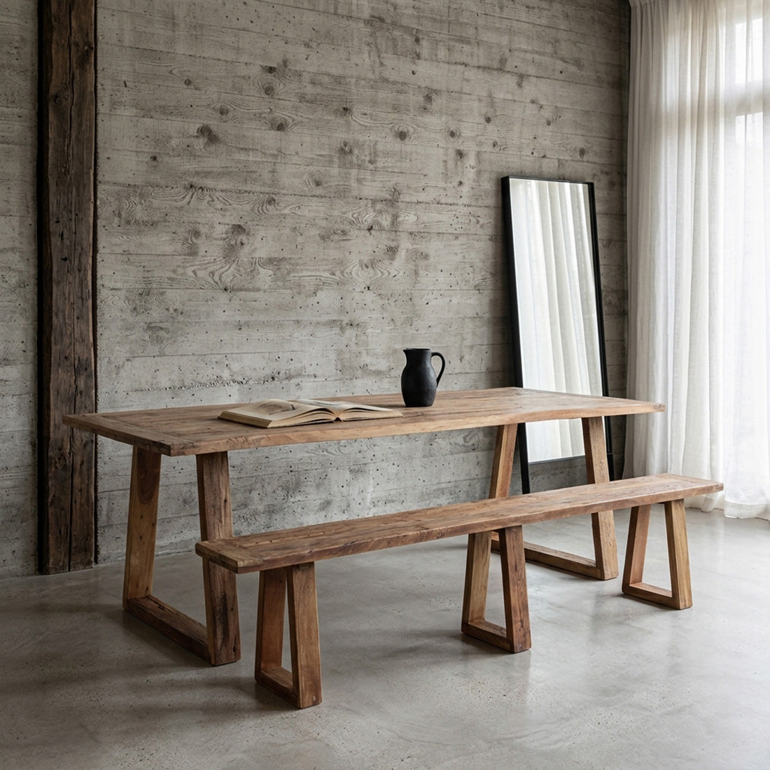 Raw Materials Eettafel Farmwood 180x90cm Gerecycled Hout - KwaliteitWonen.nl