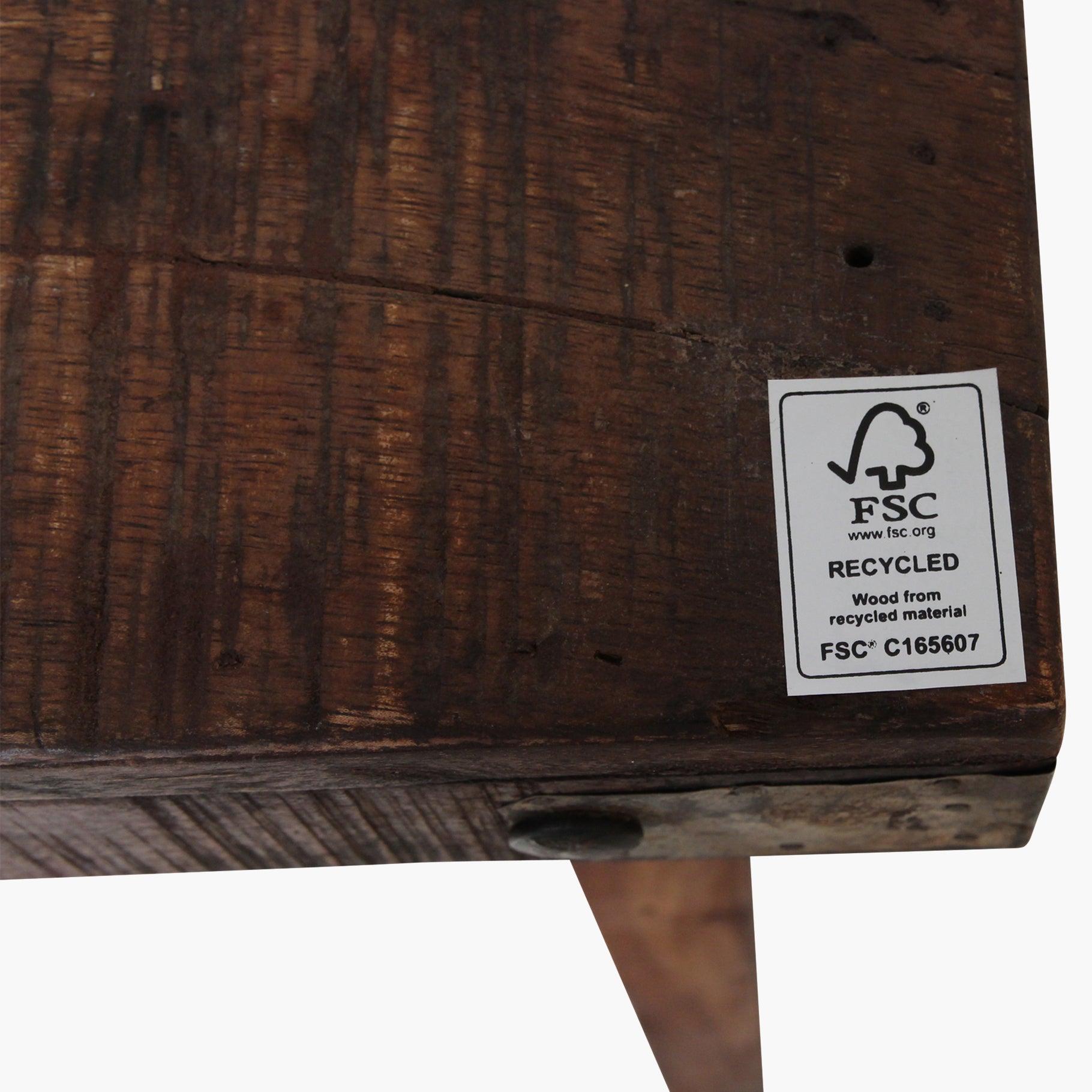 Raw Materials Eettafel Vintage Inklapbaar 165x75cm Gerecycled Hout - KwaliteitWonen.nl