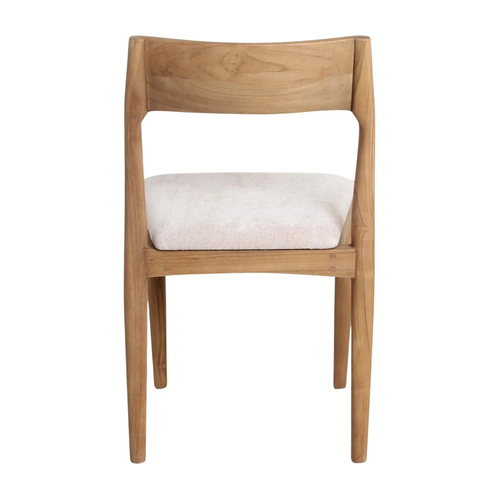Raw Materials Freya Teak Houten Eetkamerstoel Crème - KwaliteitWonen.nl