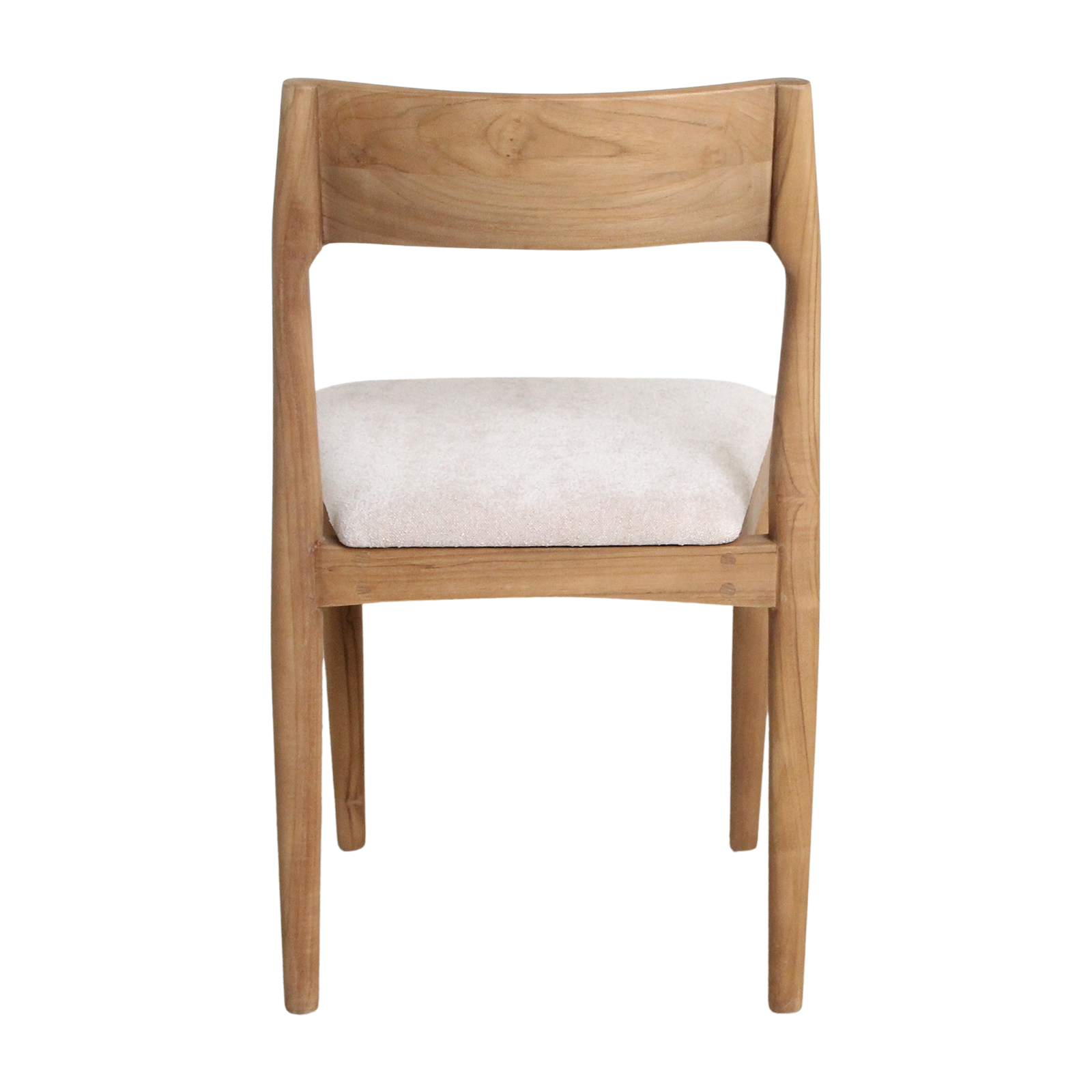 Raw Materials Freya Teak Houten Eetkamerstoel Crème - KwaliteitWonen.nl