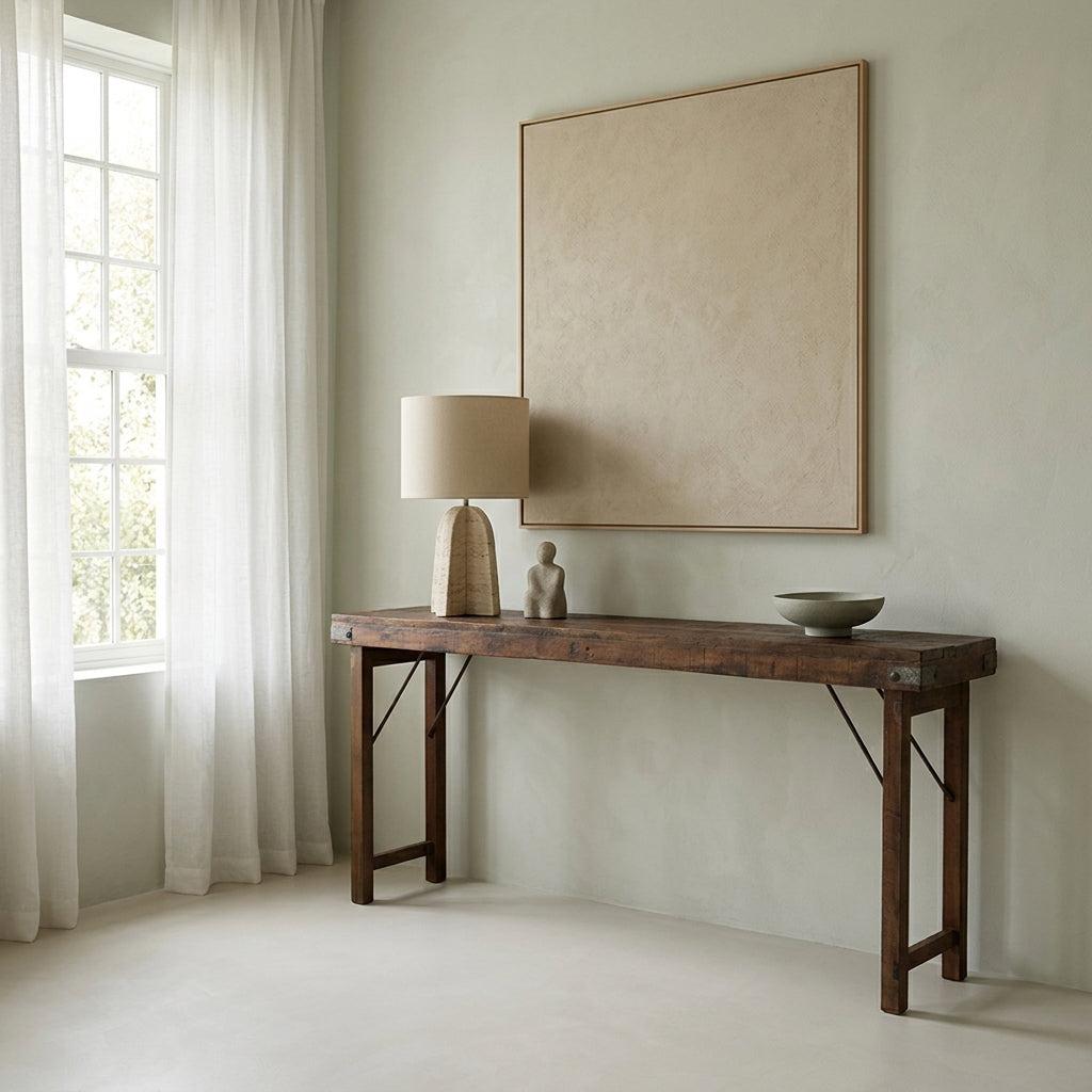 Raw Materials Inklapbare Wandtafel Bruin - 165x40cm - KwaliteitWonen.nl