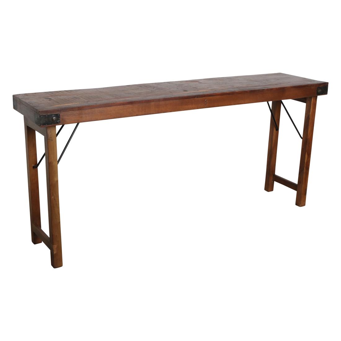 Raw Materials Inklapbare Wandtafel Bruin - 165x40cm - KwaliteitWonen.nl
