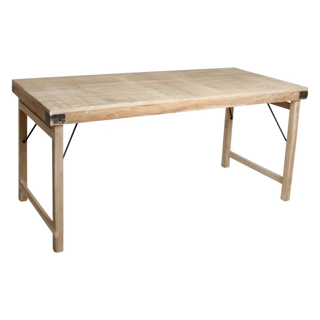 Raw Materials Limewash Opklapbare Eettafel - 165x75cm - KwaliteitWonen.nl