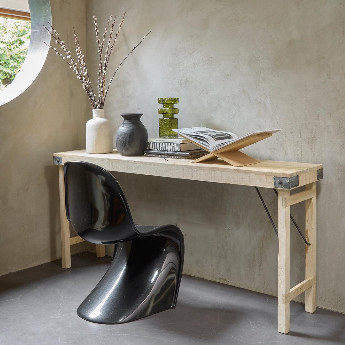 Raw Materials Limewash Opklapbare Wandtafel - 170x40x76cm - KwaliteitWonen.nl