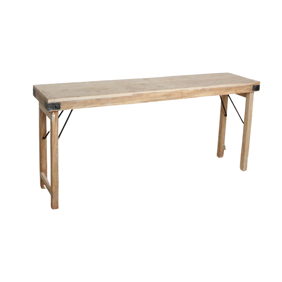 Raw Materials Limewash Opklapbare Wandtafel - 170x40x76cm - KwaliteitWonen.nl