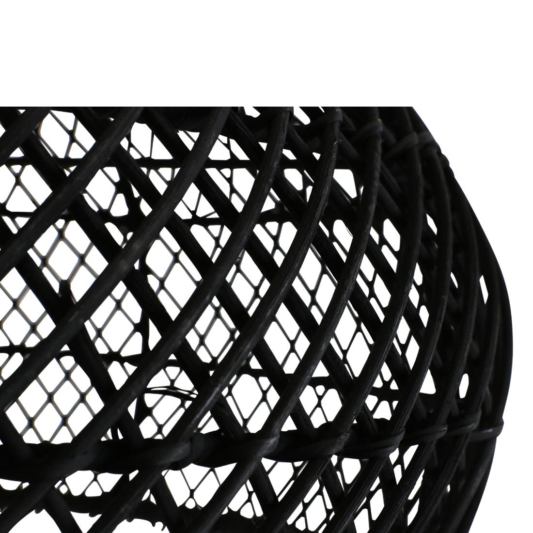 Raw Materials Maze Rotan Hanglamp Zwart - Ø 42x36 Cm - KwaliteitWonen.nl