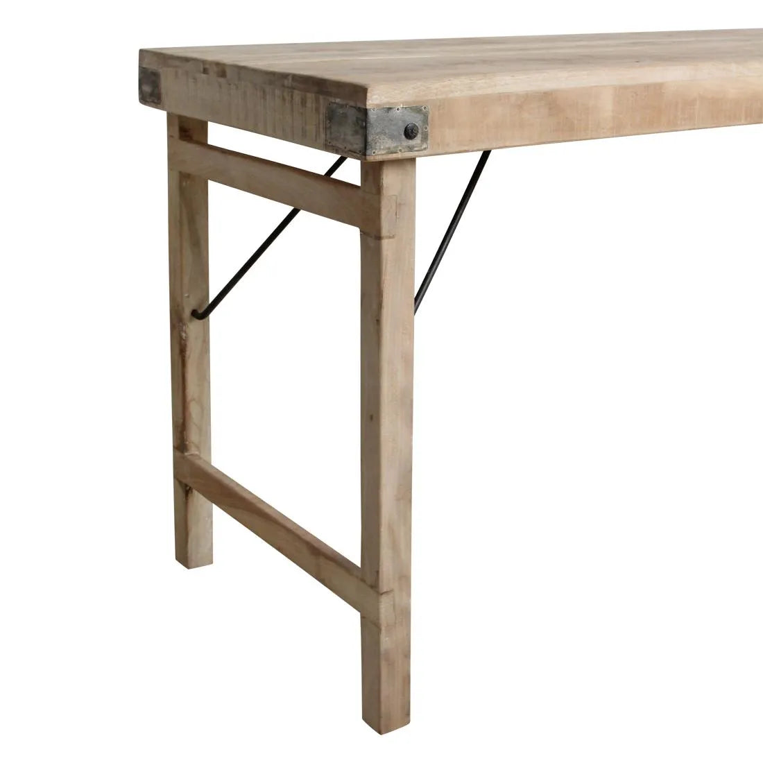 Raw Materials - Opklapbare Eettafel 172x60cm Limewash Hout - KwaliteitWonen.nl