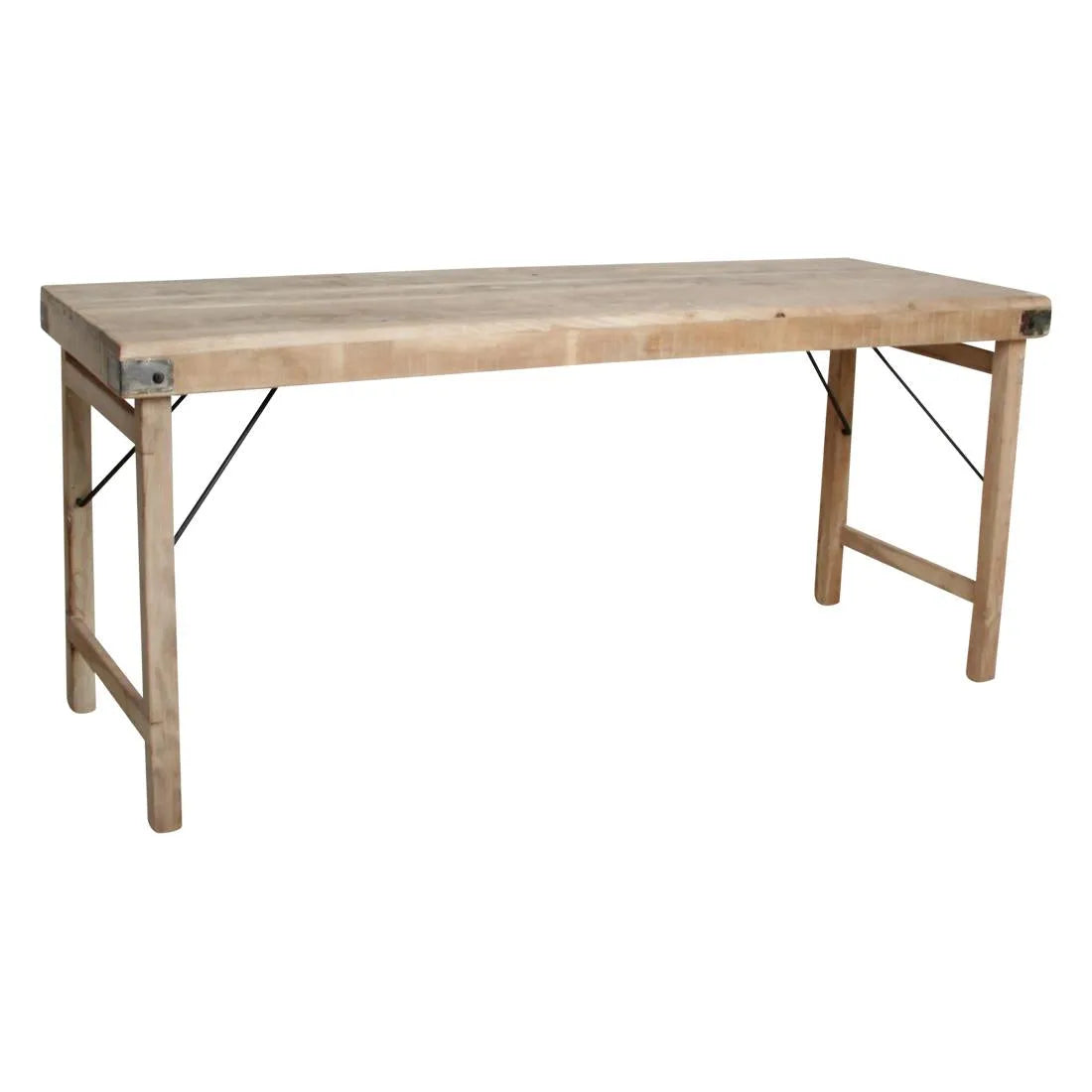 Raw Materials - Opklapbare Eettafel 172x60cm Limewash Hout - KwaliteitWonen.nl