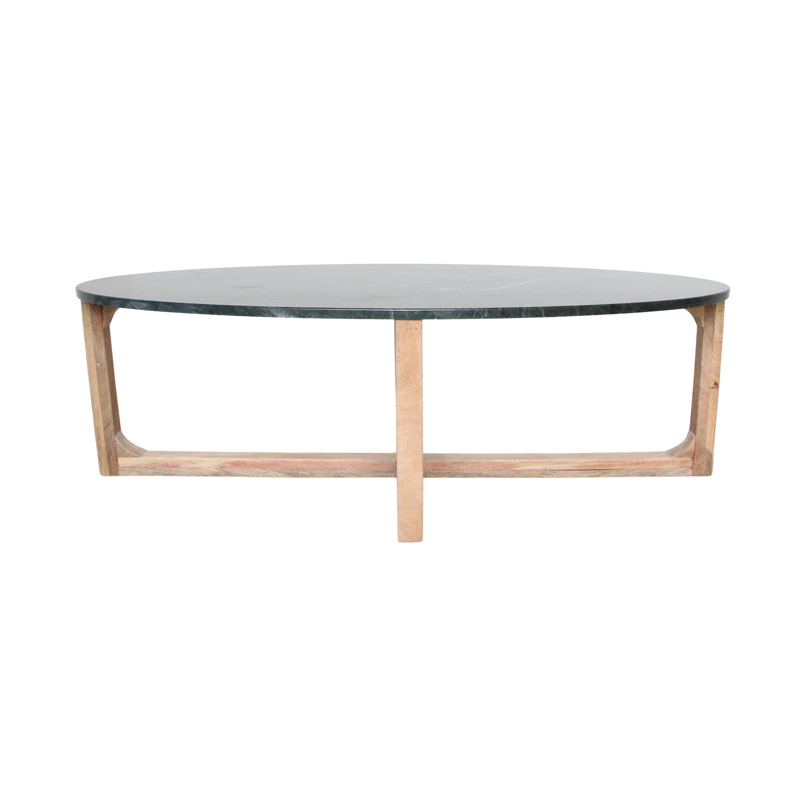 Raw Materials Ovale Marmeren Salontafel Groen 120x60cm - KwaliteitWonen.nl