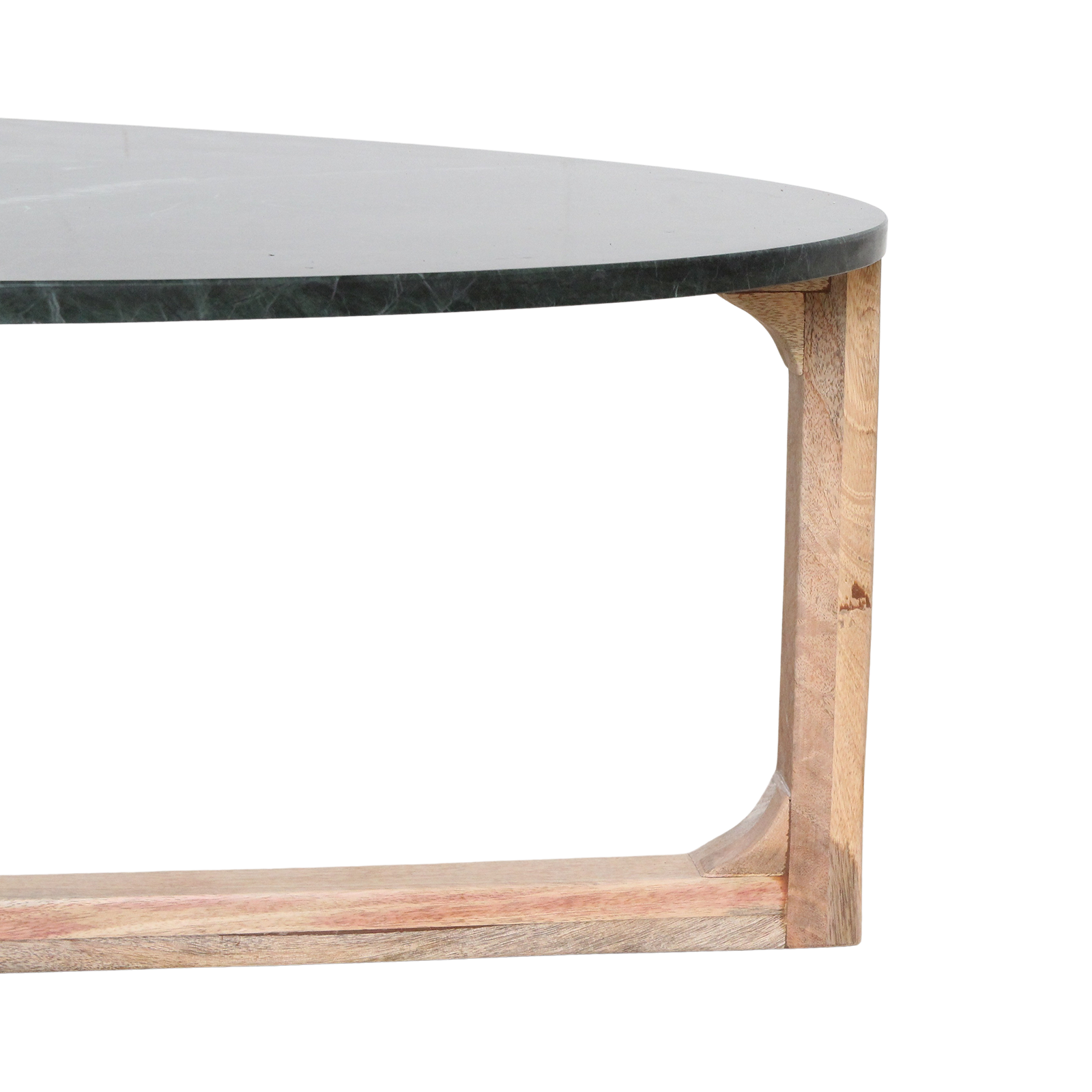 Raw Materials Ovale Marmeren Salontafel Groen 120x60cm - KwaliteitWonen.nl