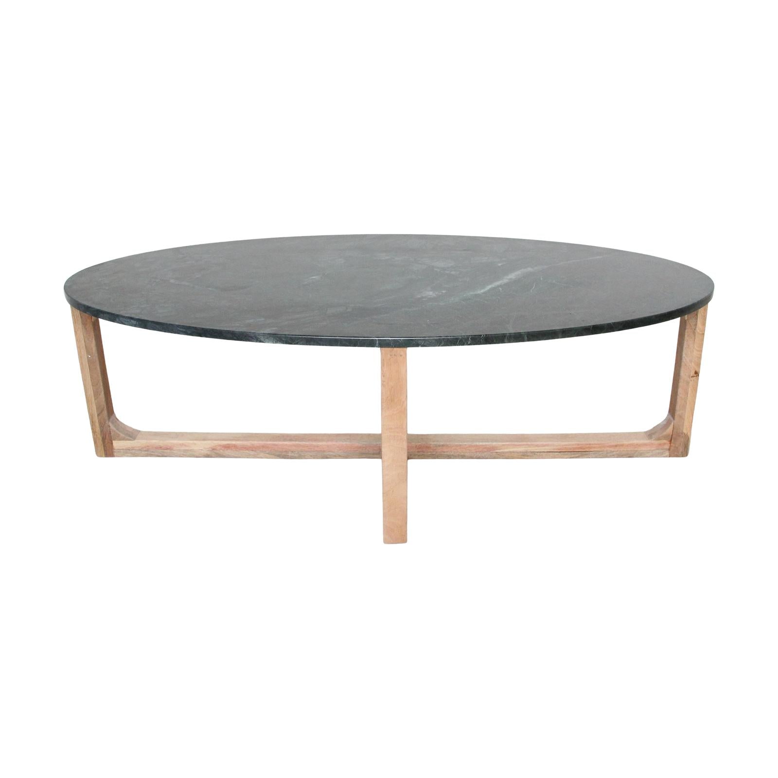 Raw Materials Ovale Marmeren Salontafel Groen 120x60cm - KwaliteitWonen.nl