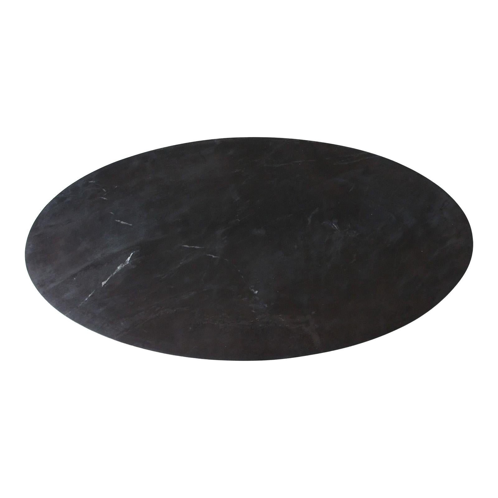 Raw Materials Ovale Marmeren Salontafel Zwart 120x60cm - KwaliteitWonen.nl