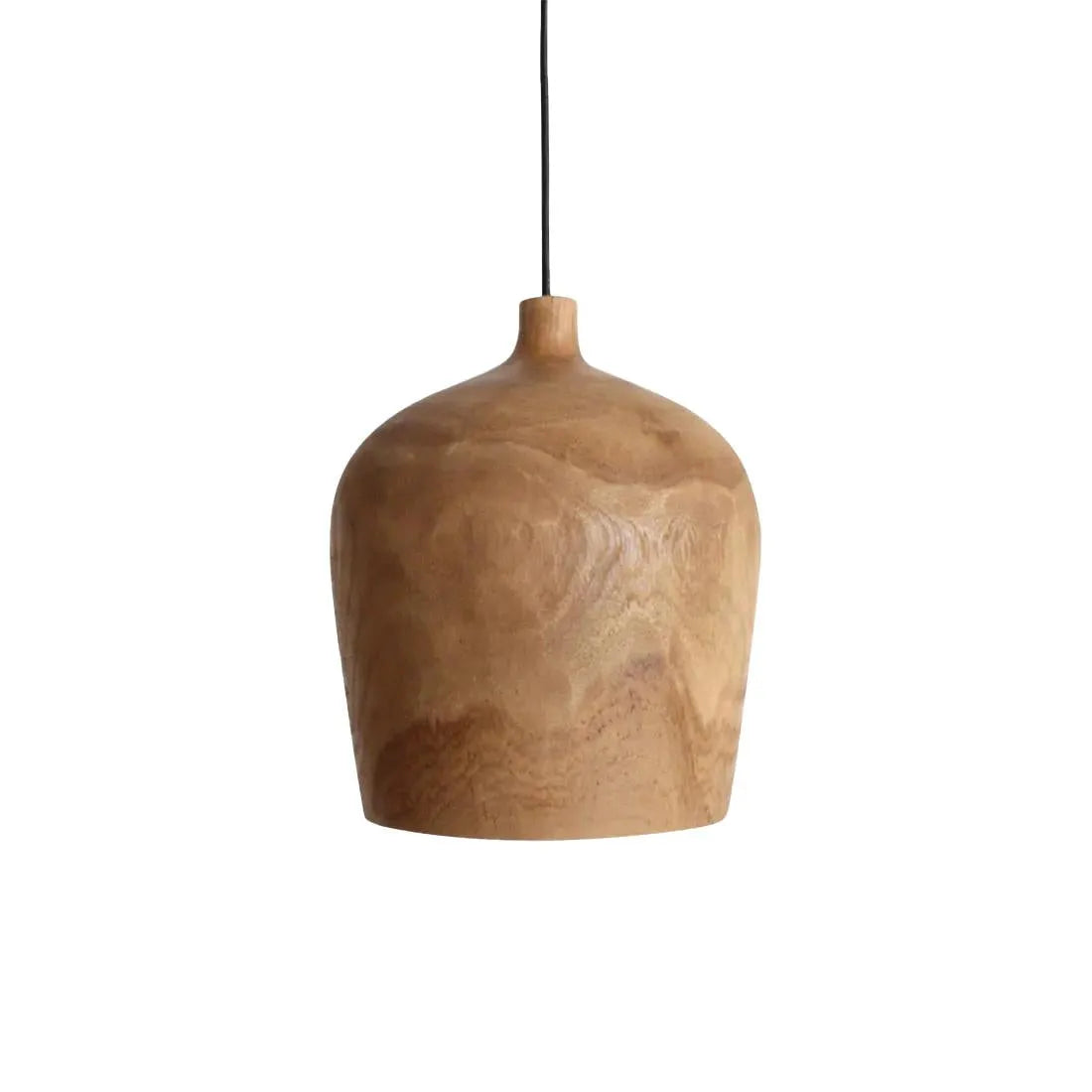 Raw Materials Sirocco Teak Houten Hanglamp Fles - Ø 25x28 Cm-Kwaliteitwonen.nl