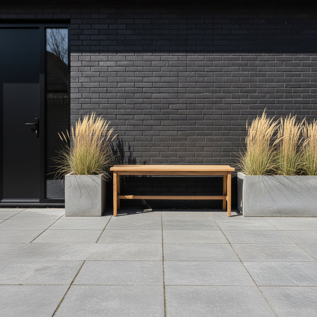 Raw Materials Teakhouten bankje 120cm - KwaliteitWonen.nl