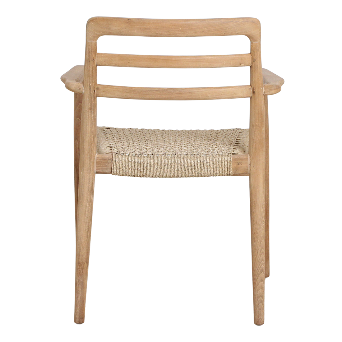Raw Materials Verano Teak Tuinstoel Met Armleuning - Naturel (Set Van 2) - KwaliteitWonen.nl