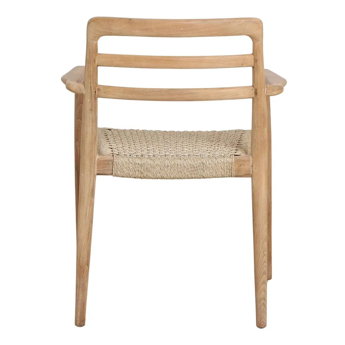 Raw Materials Verano Teak Tuinstoel Met Armleuning - Naturel (Set Van 2) - KwaliteitWonen.nl