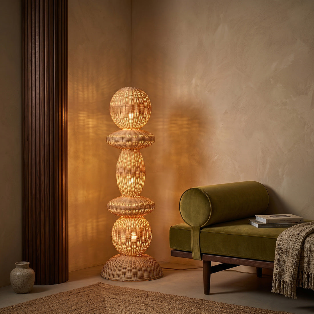 Raw Materials Vloerlamp Tao rotan 140cm - KwaliteitWonen.nl