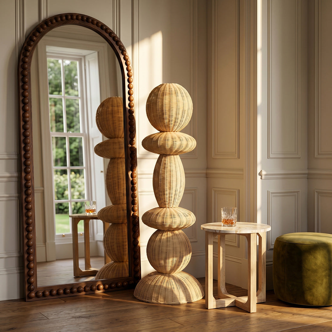 Raw Materials Vloerlamp Tao rotan 140cm - KwaliteitWonen.nl